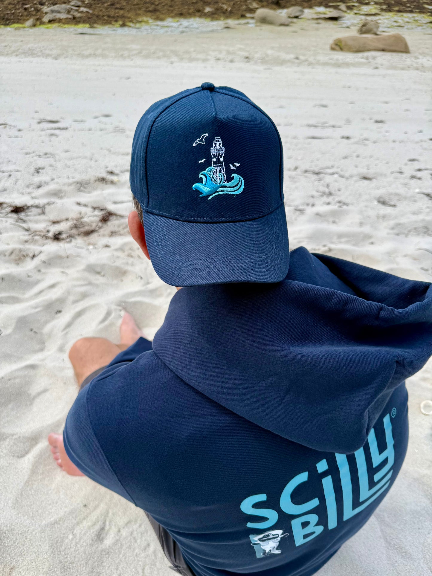 Peninnis Lighthouse Embroidered Cap - Navy