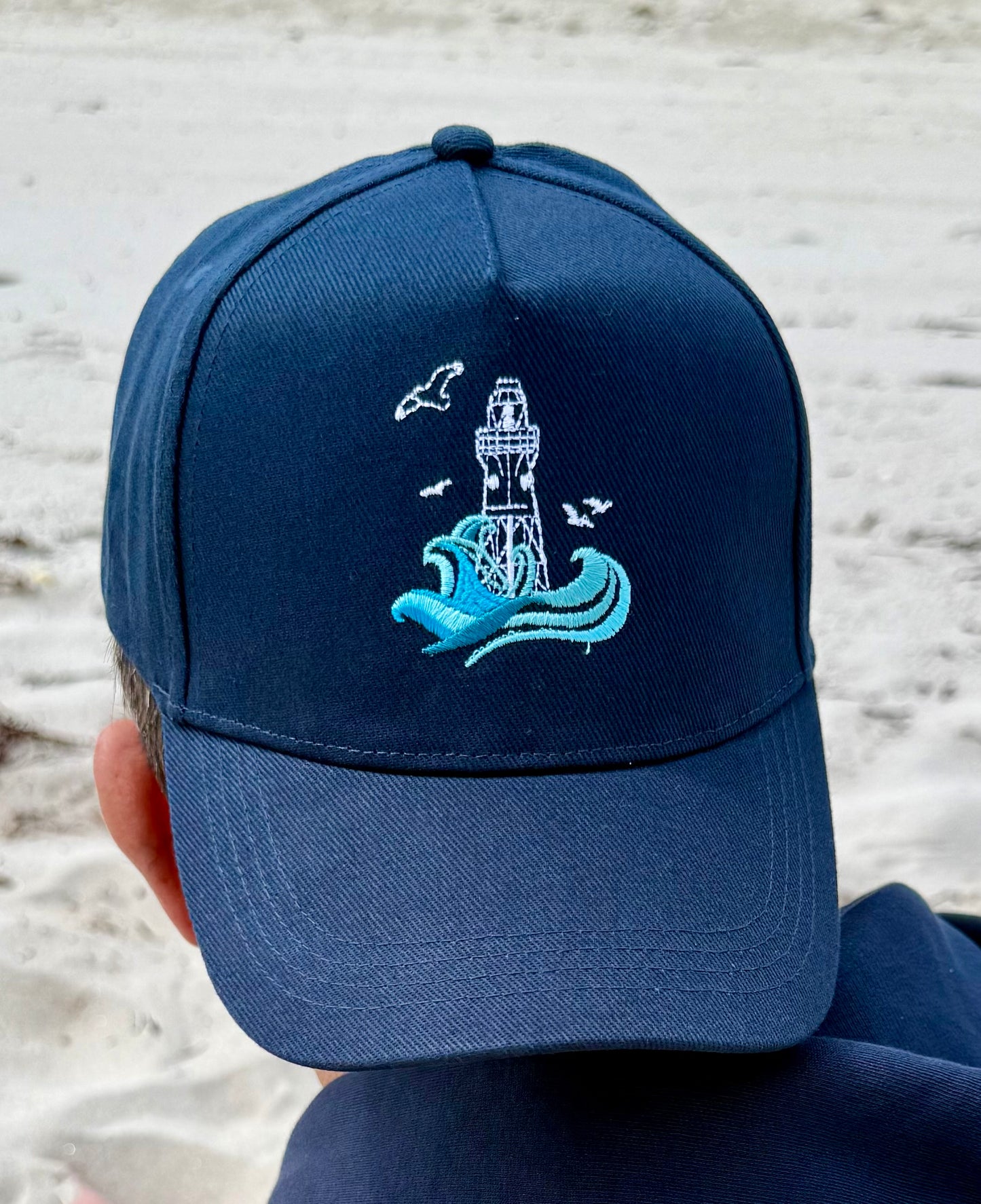 Peninnis Lighthouse Embroidered Cap - Navy