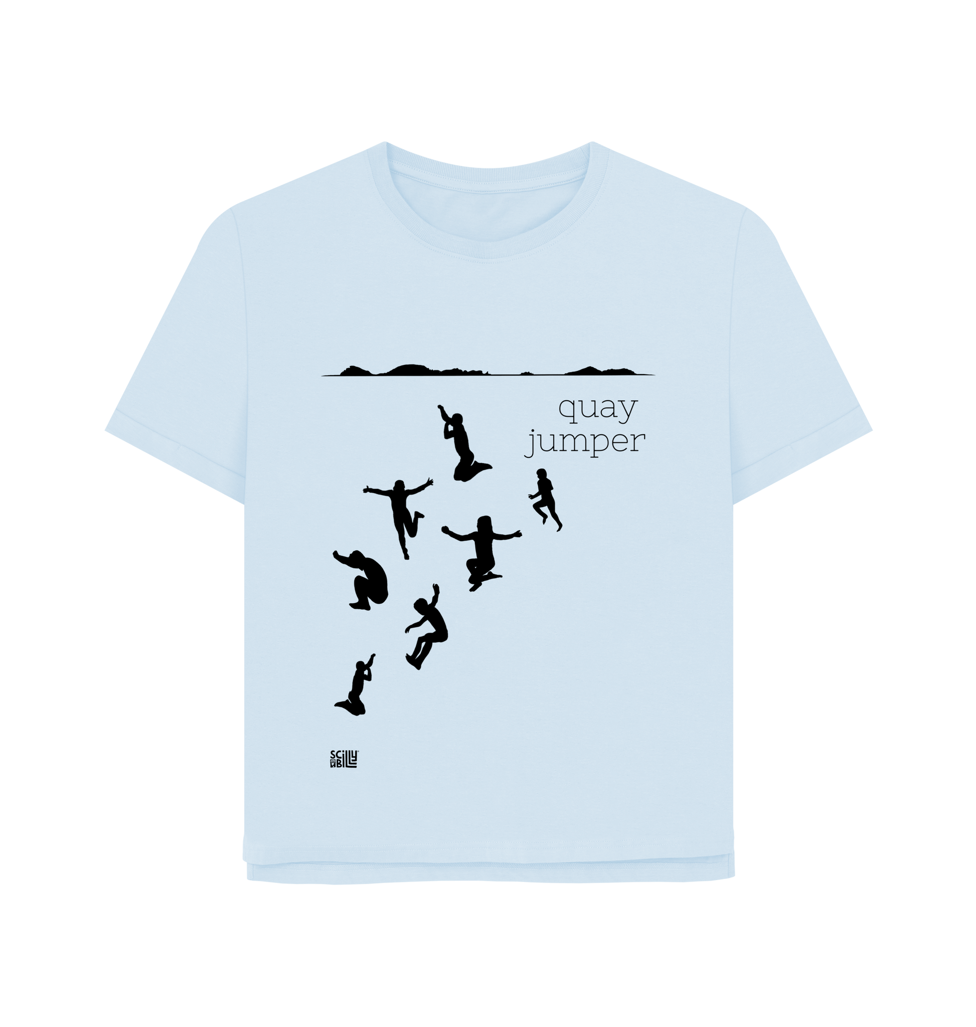 Sky Blue Printed T-shirt Front