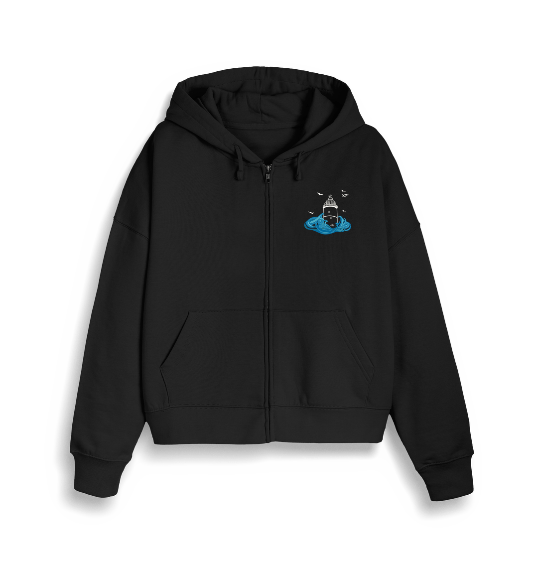 Black St Agnes Women's Zip Up Hoodie