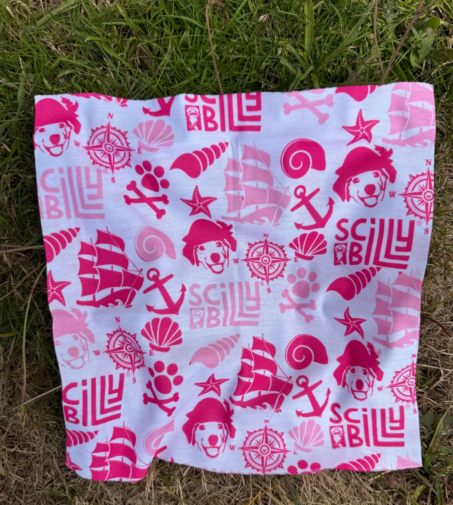 Dog Snood - Pink & White