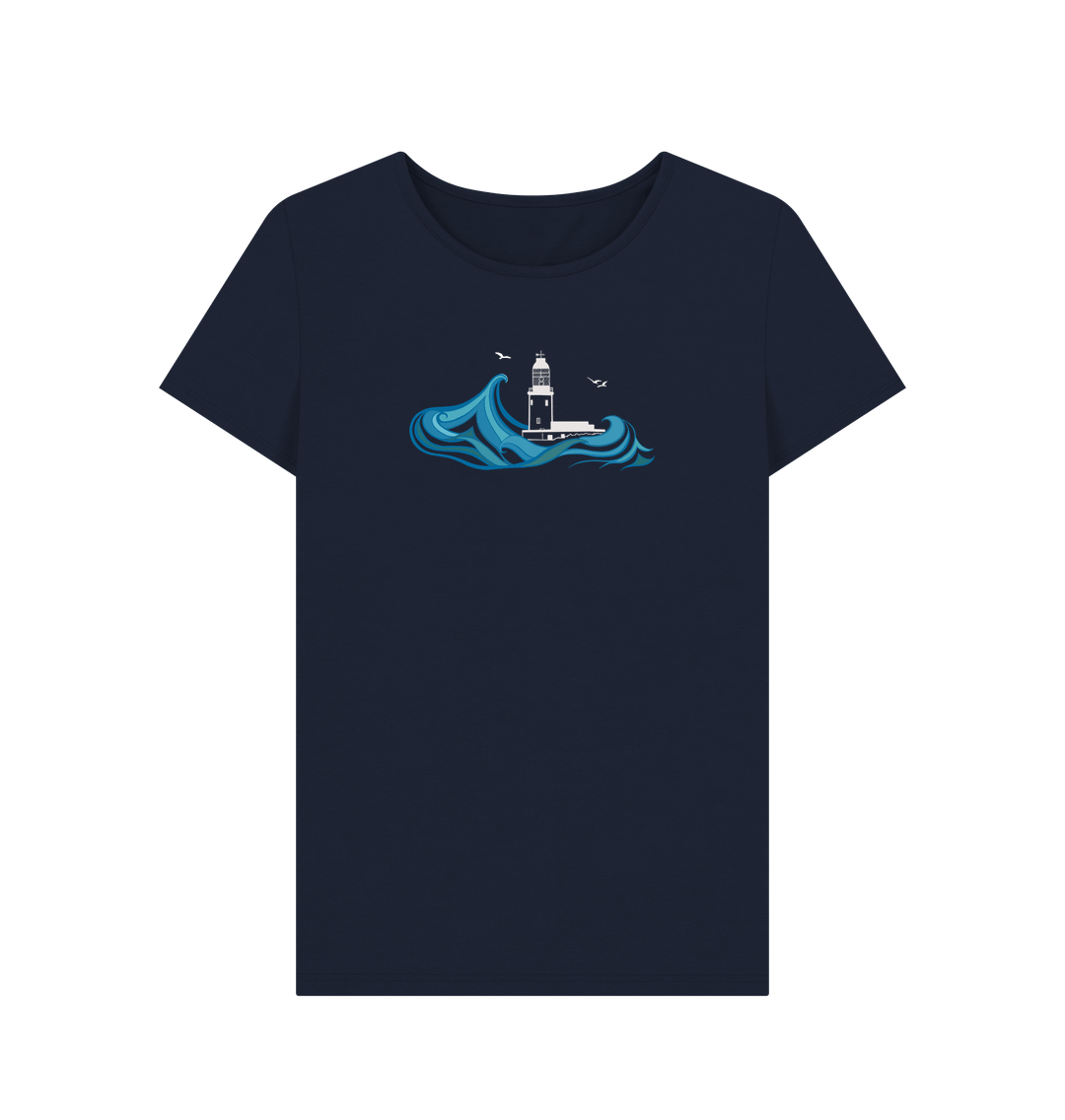 Navy Blue Round Island Women\u2019s Tee