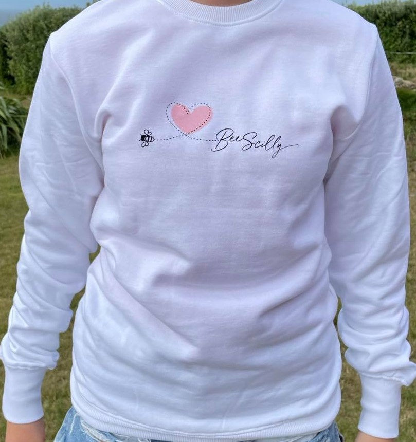 Bee Scilly Organic  Sweatshirt - White