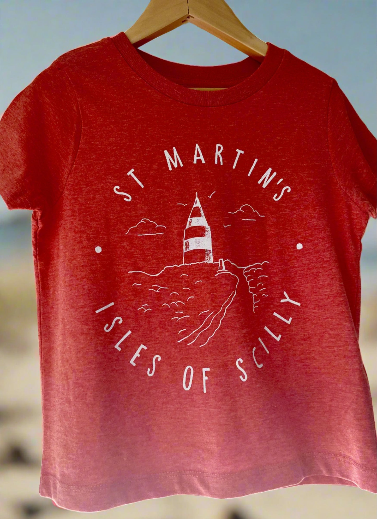 Kids 'St Martins' Organic Tee - Red