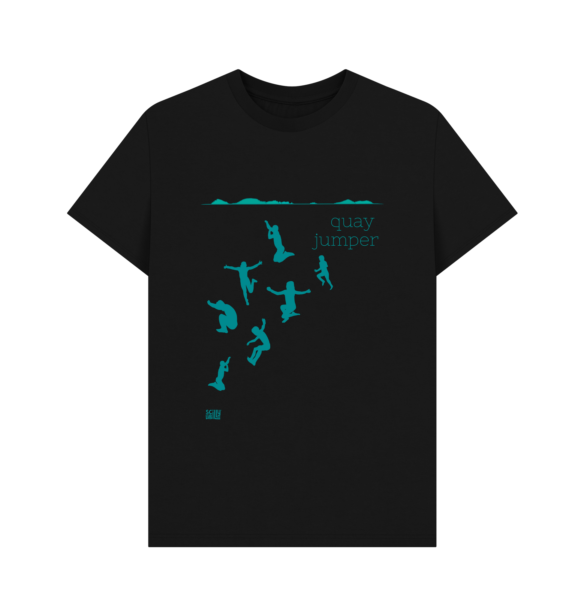Black Printed T-shirt Front