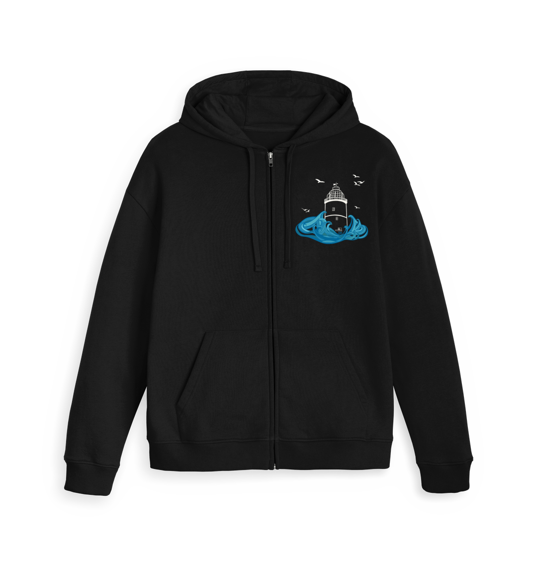 Black Zip hoody Front