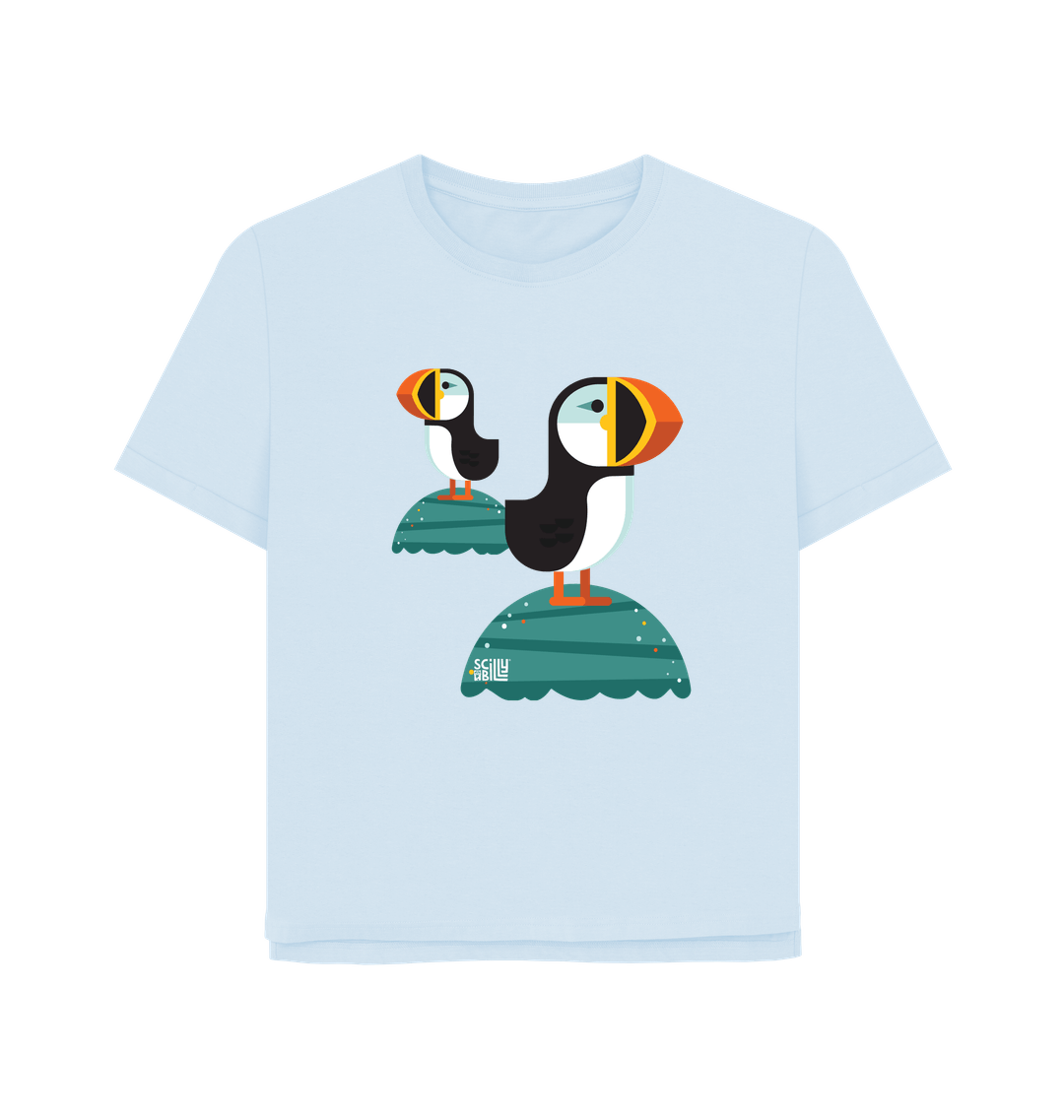 Sky Blue Printed T-shirt