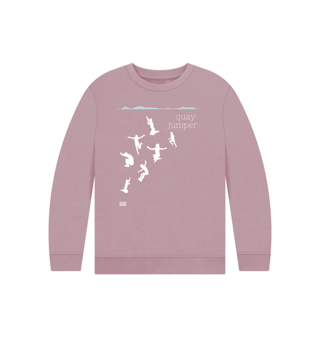 Mauve Printed Kids Jumper