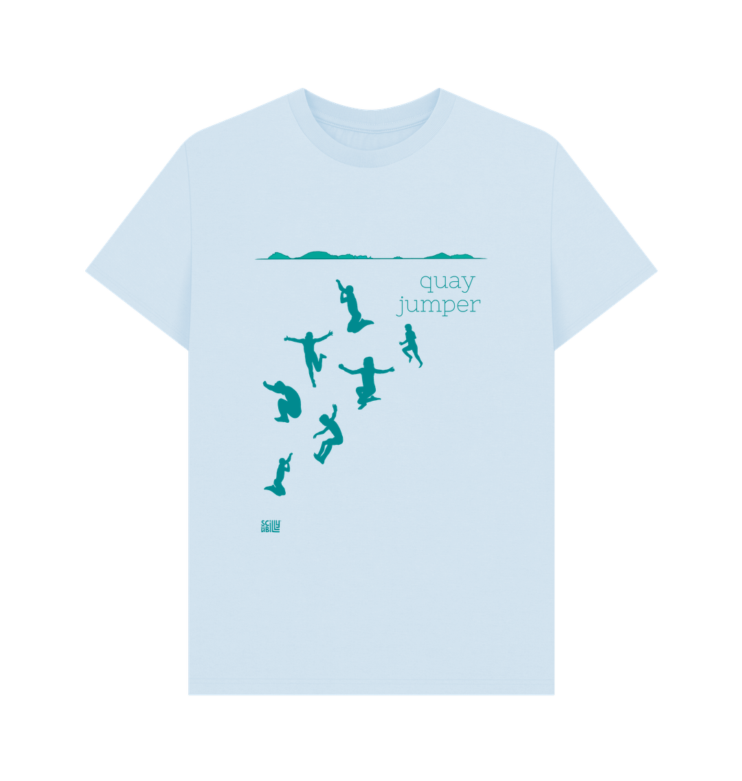 Sky Blue Printed T-shirt