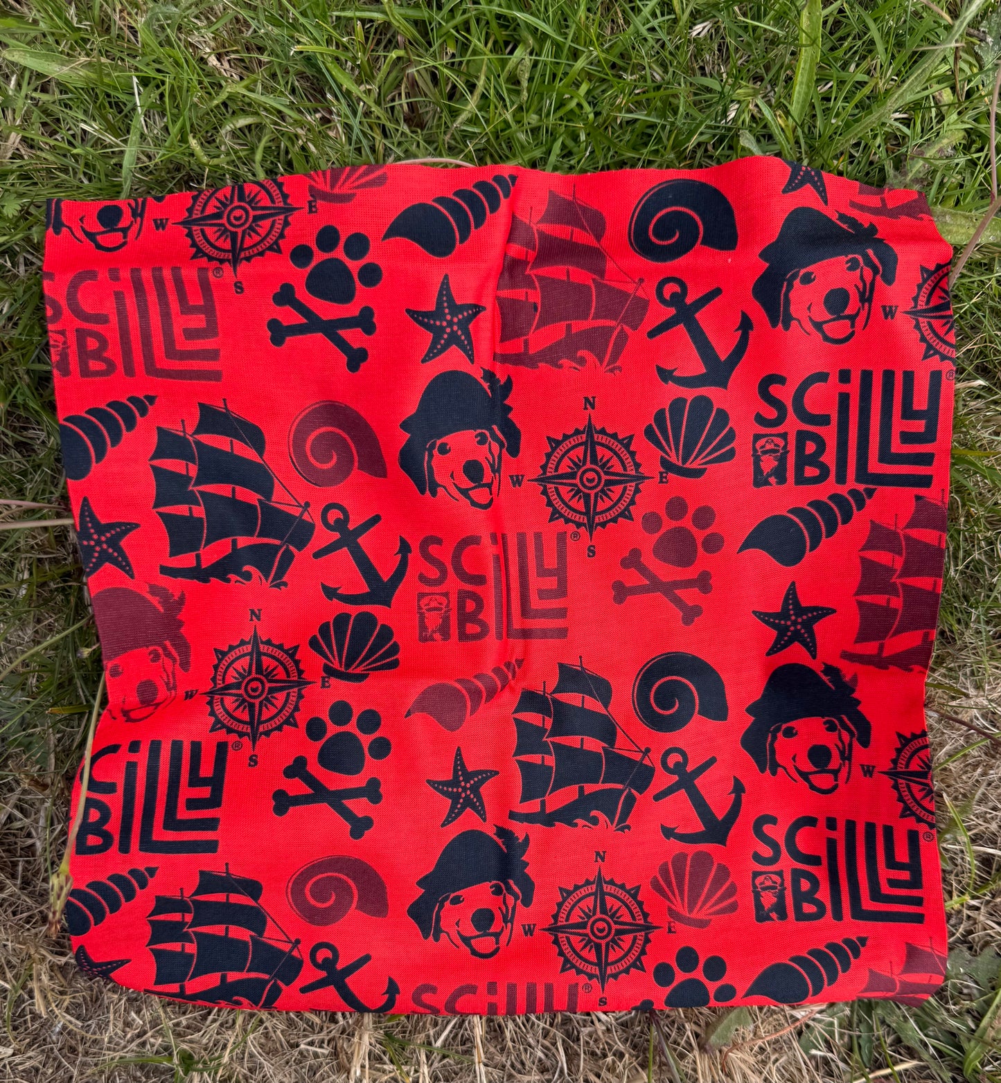 Dog Snood - Red & Black