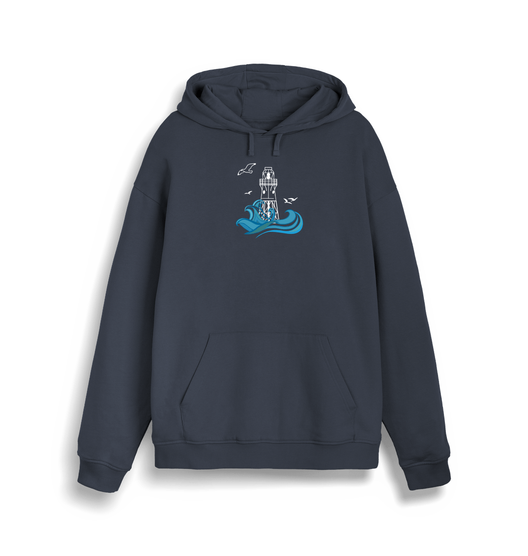 India Ink Grey Peninnis Unisex Kangaroo Pocket Hoodie (plain back)