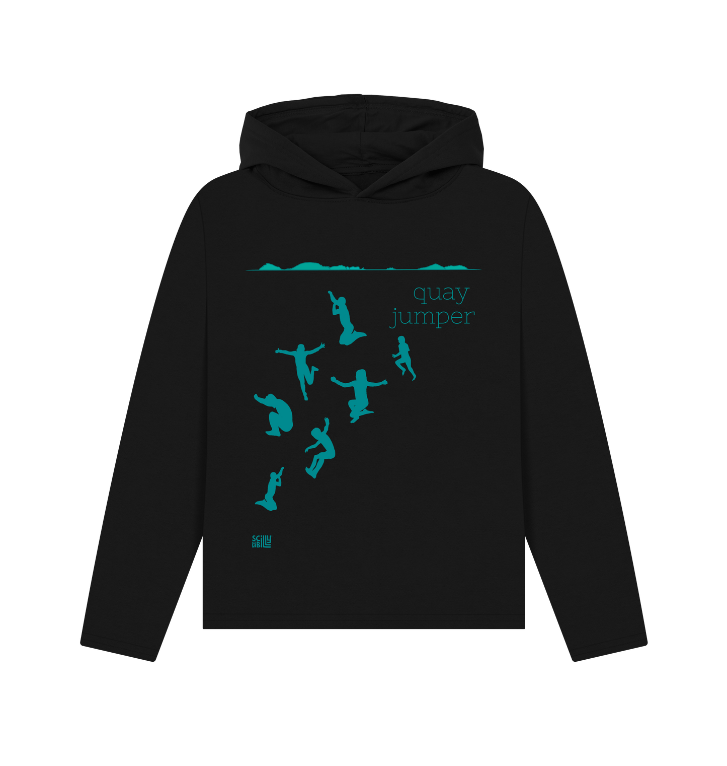 Black Recycled Hoody Front