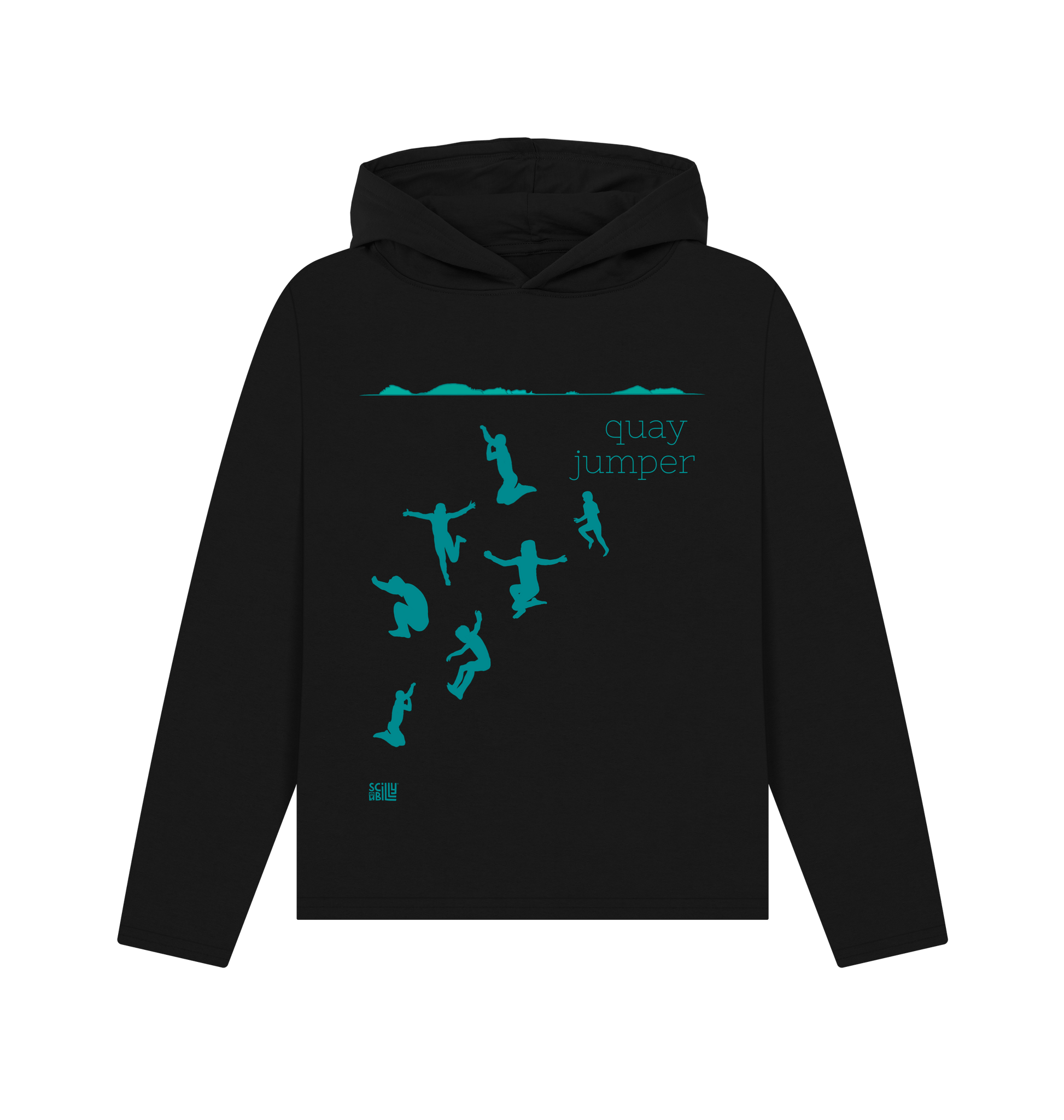 Black Recycled Hoody Front