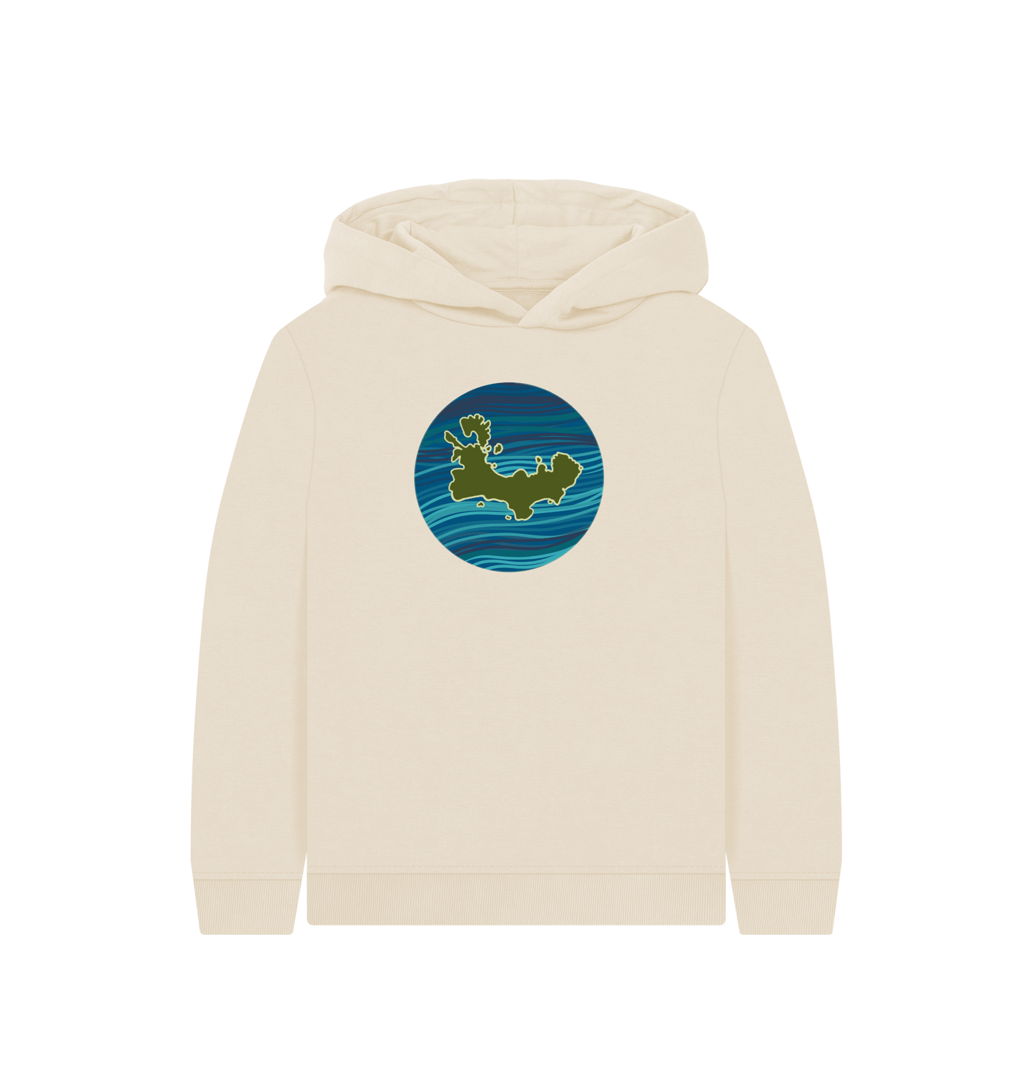 Oat Printed Kids Hoodie Front