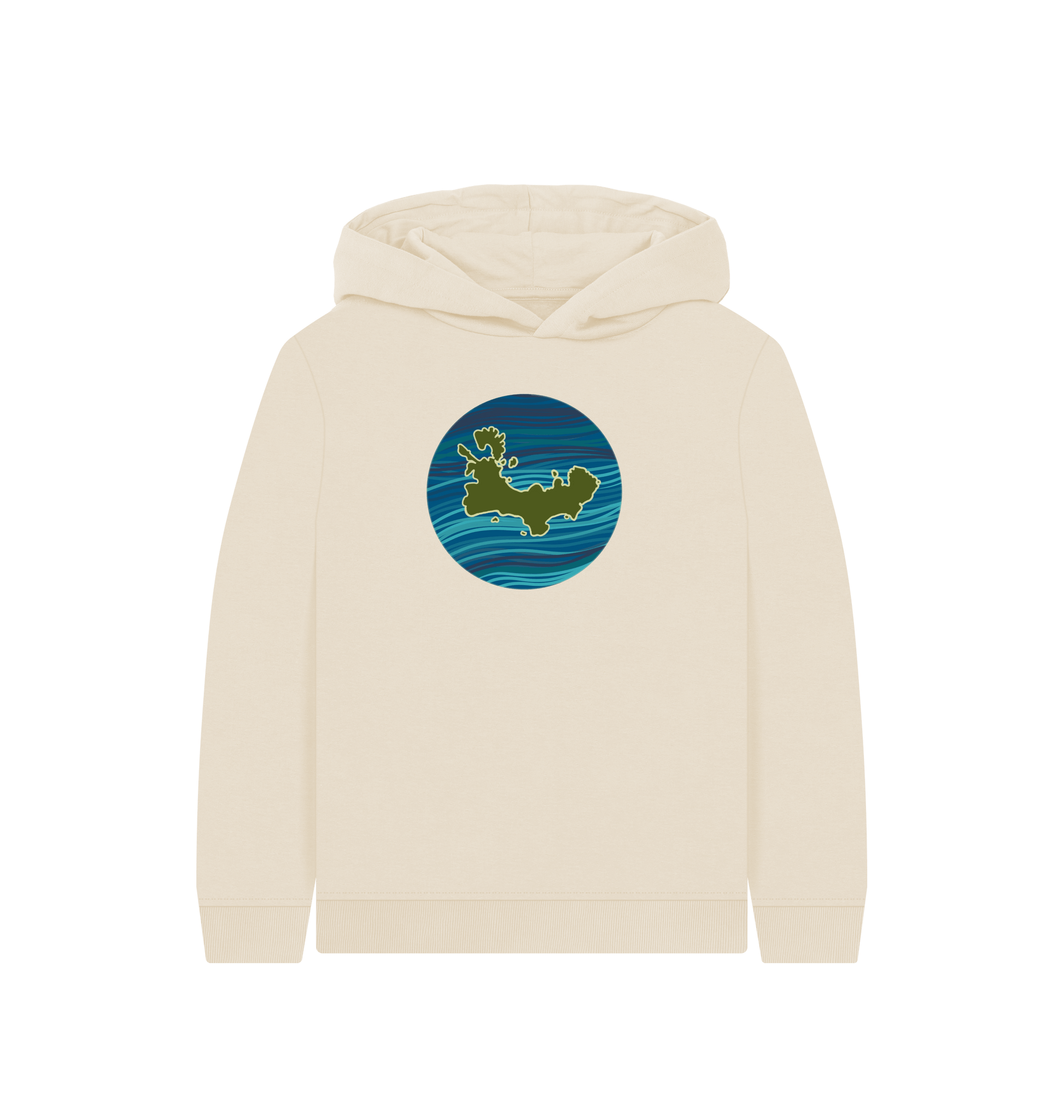 Oat Printed Kids Hoodie Front
