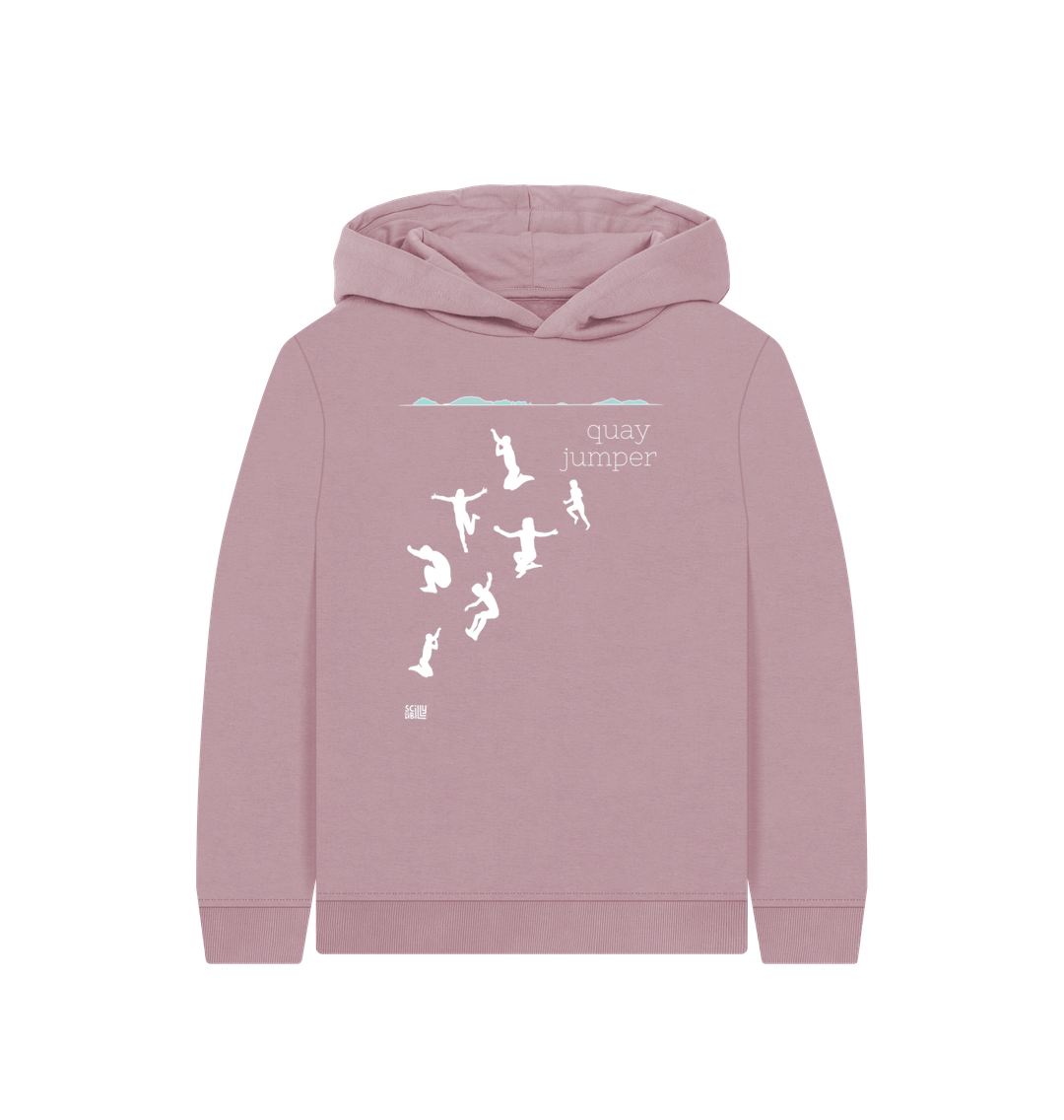 Mauve Printed Kids Hoodie