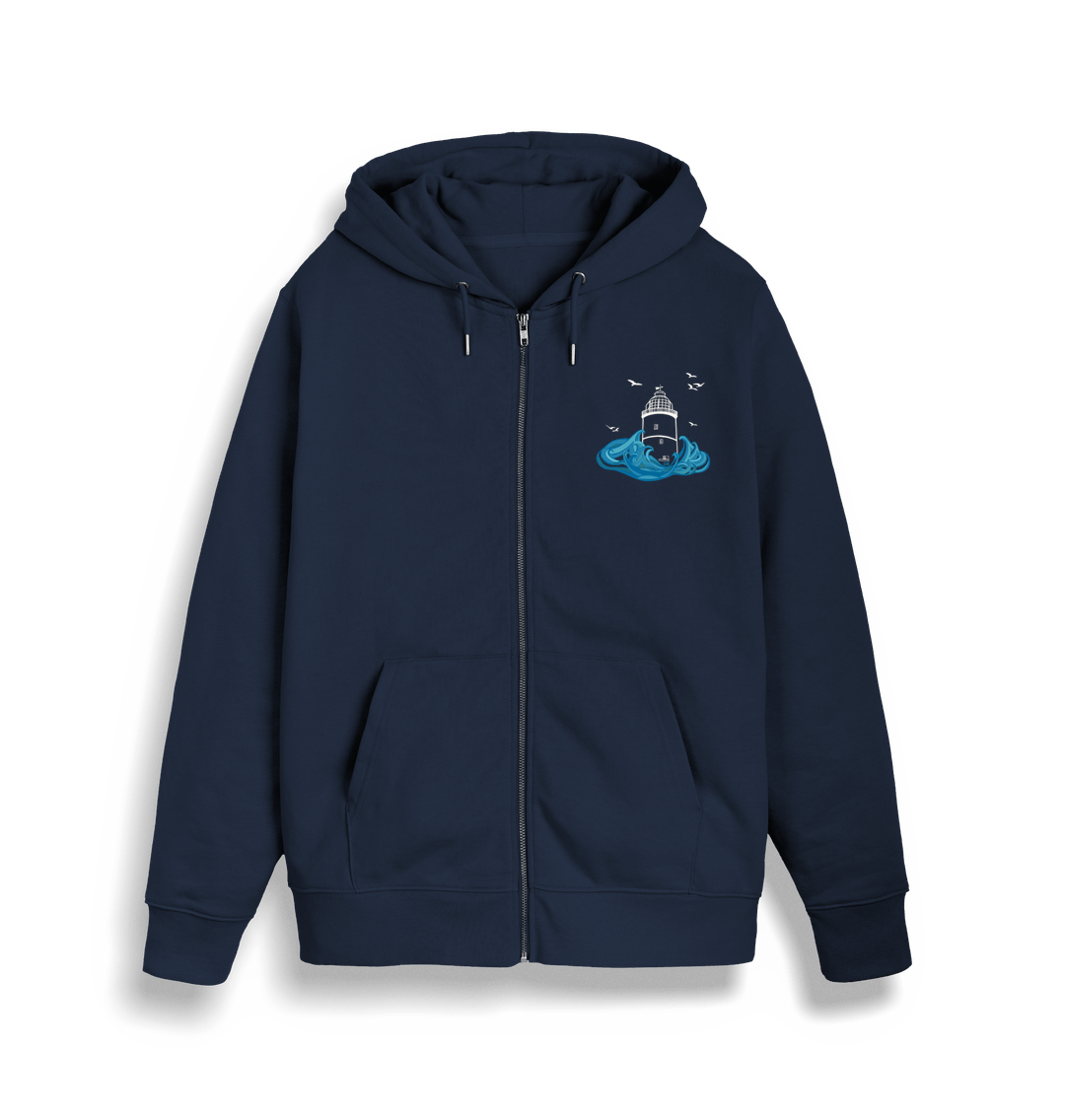 French Navy St Agnes Unisex Full Zip Hoodie