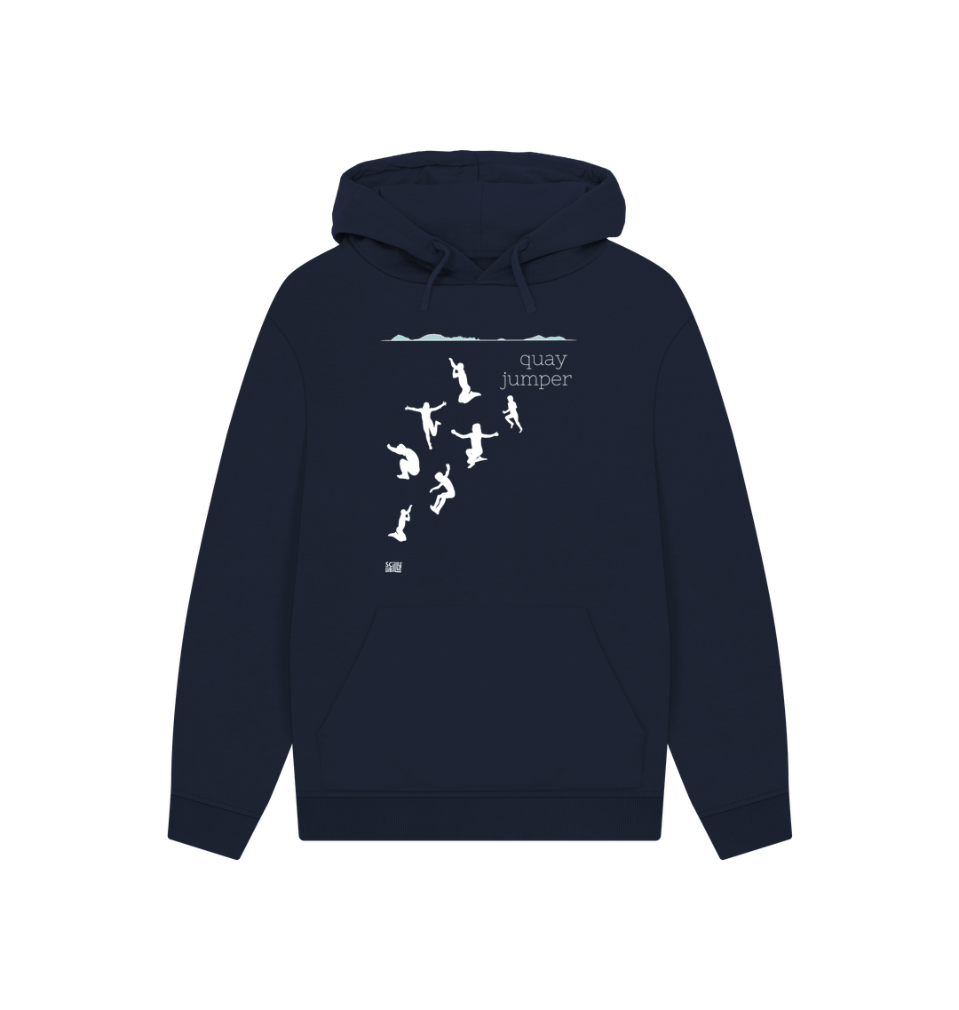 Navy Printed Hoody