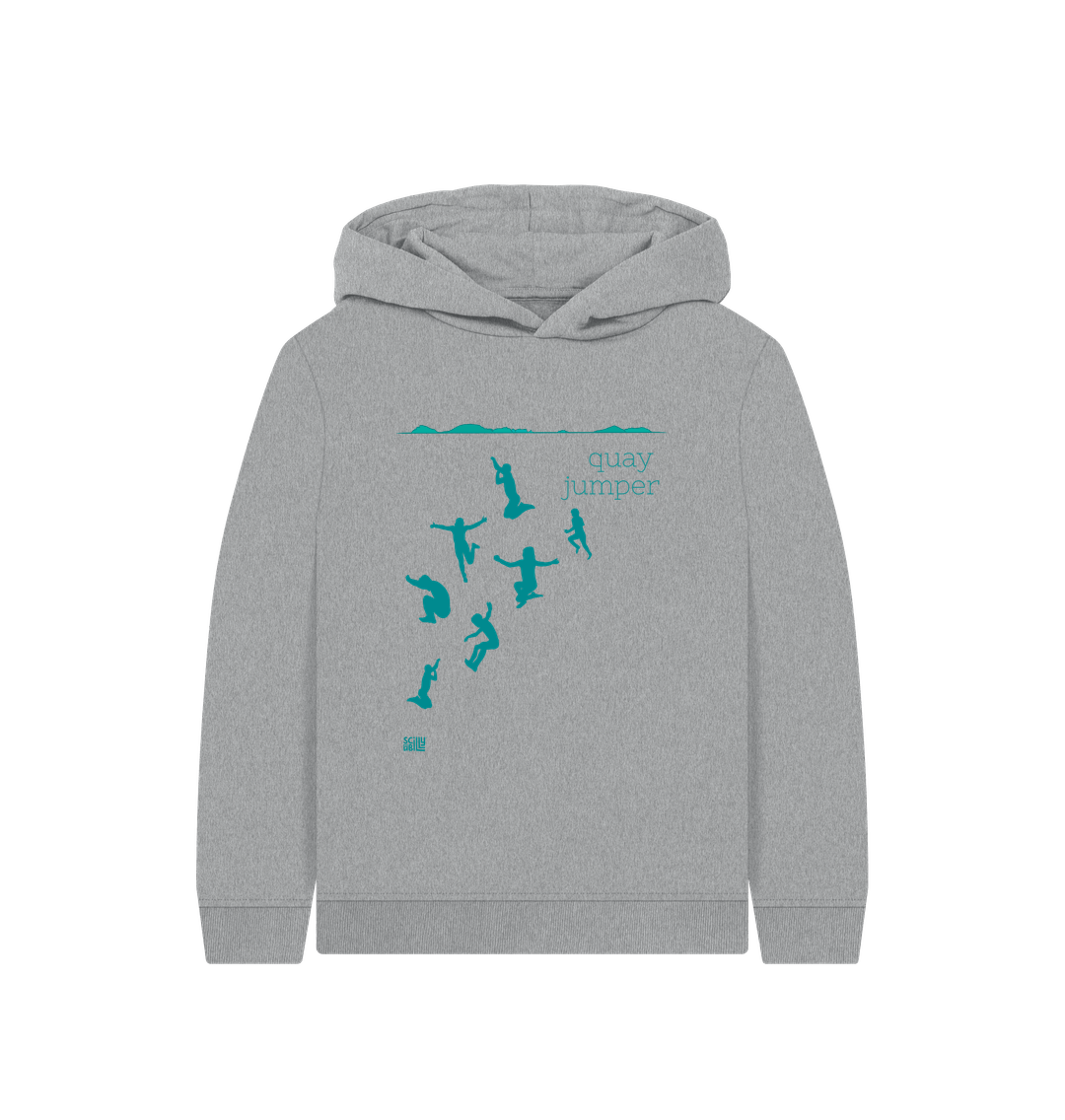 Athletic Grey Printed Kids Hoodie