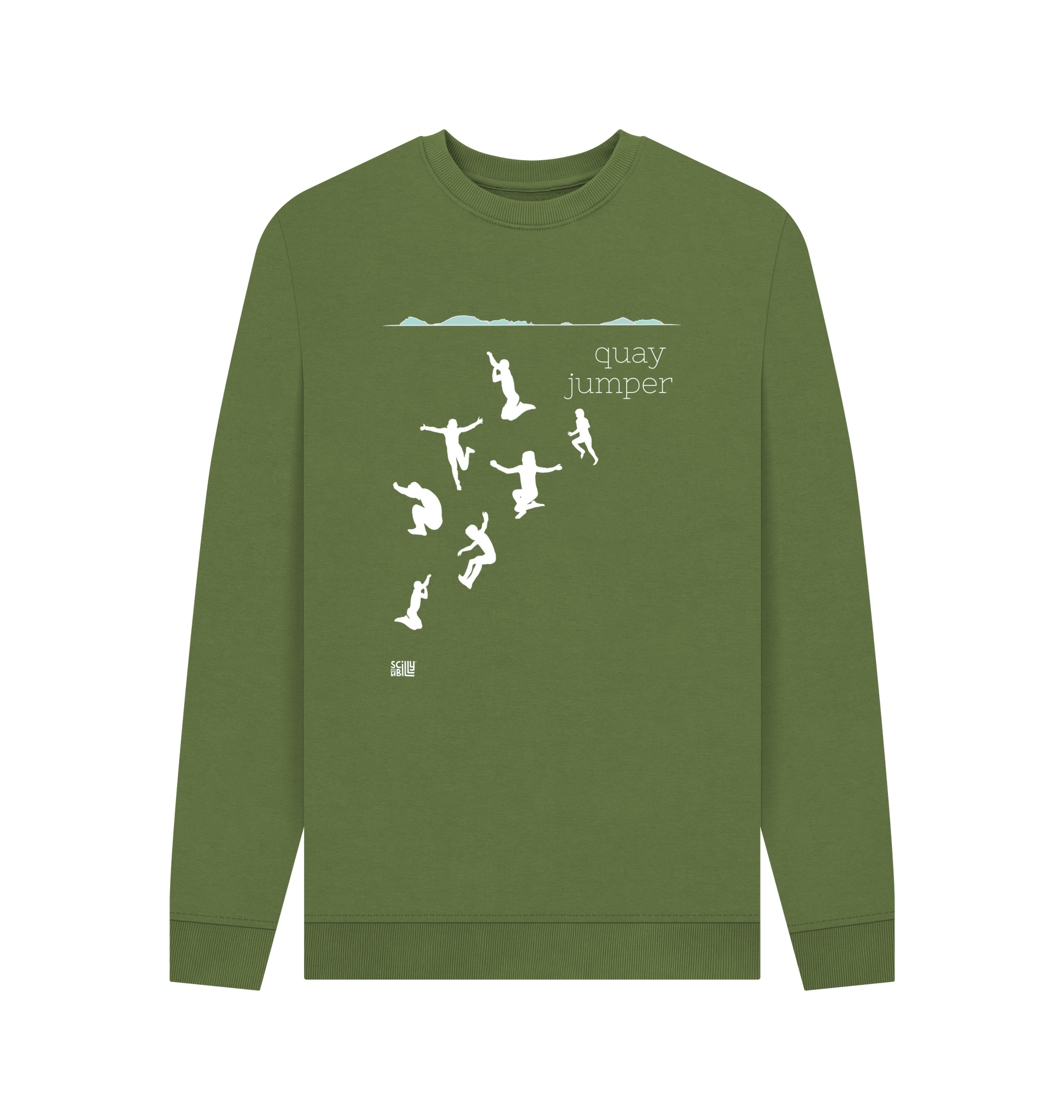 Khaki Printed Sweater Front