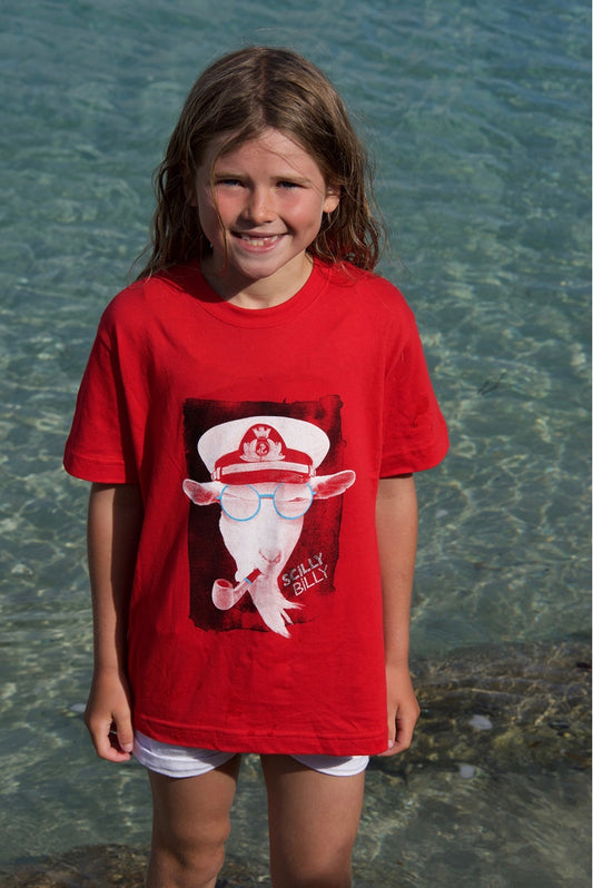 Kids' Scilly Billy Tee - Red