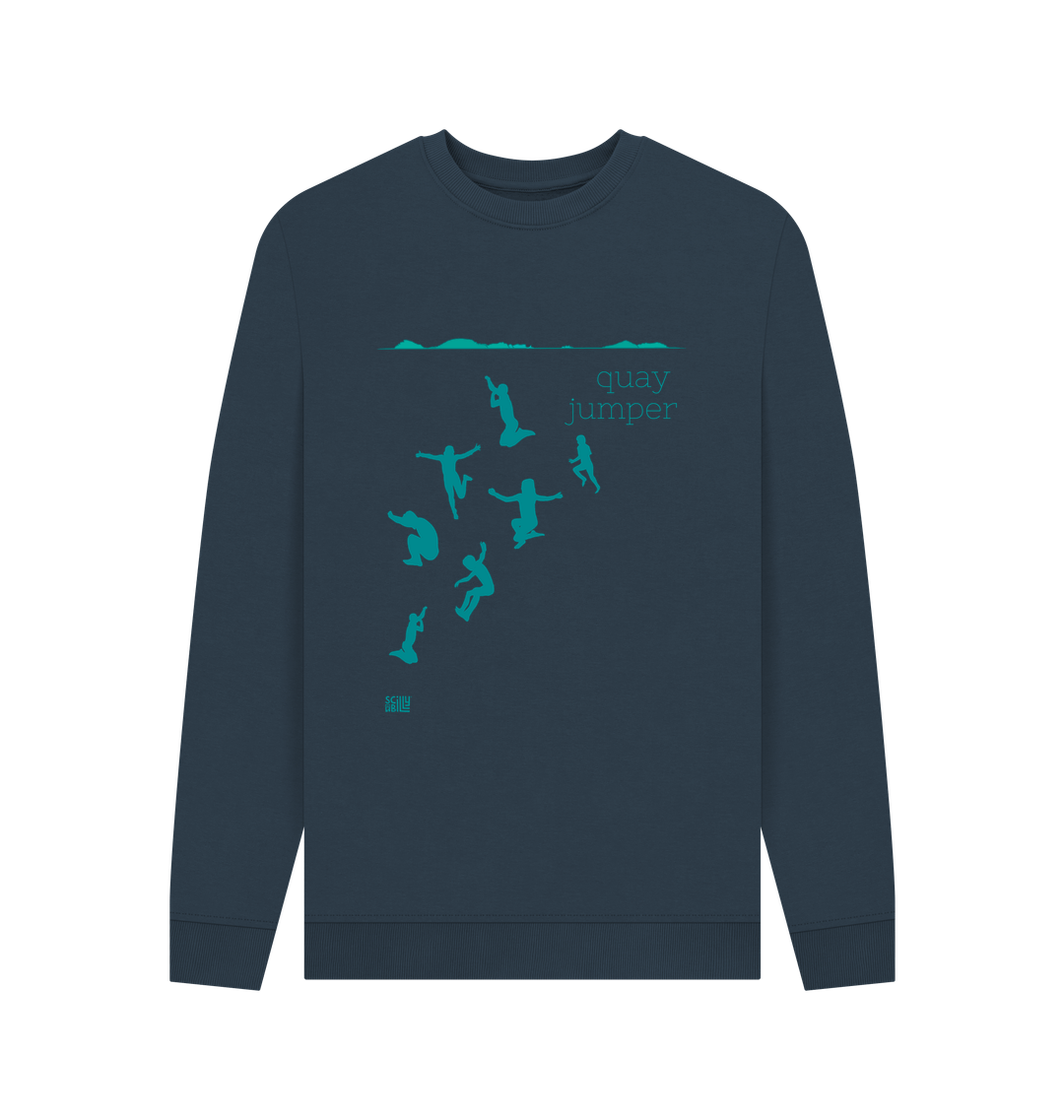 Navy Blue Printed Sweater