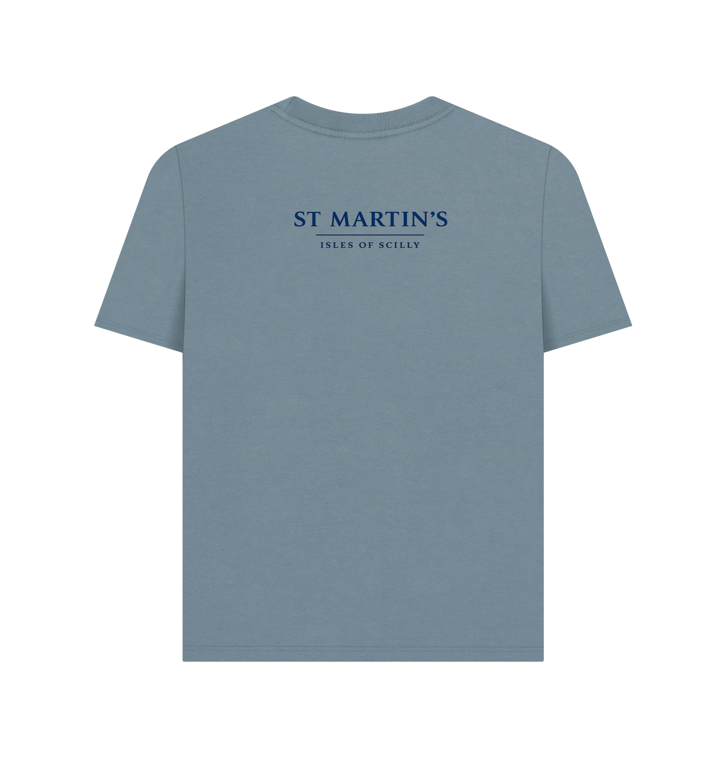 Stone Blue Printed T-shirt Back