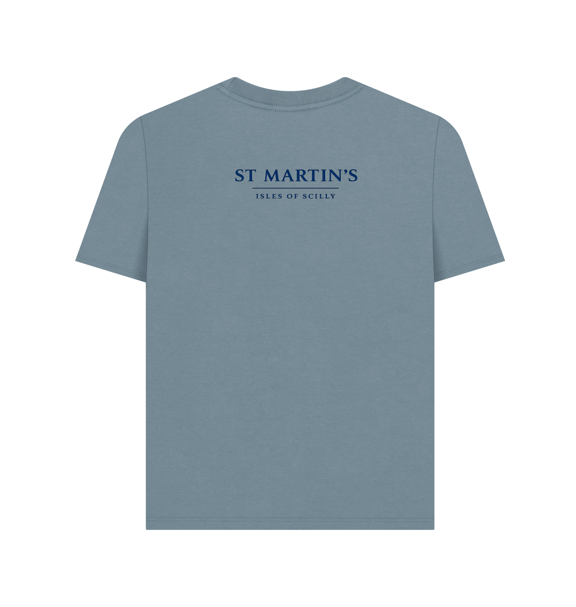 Stone Blue Printed T-shirt Back