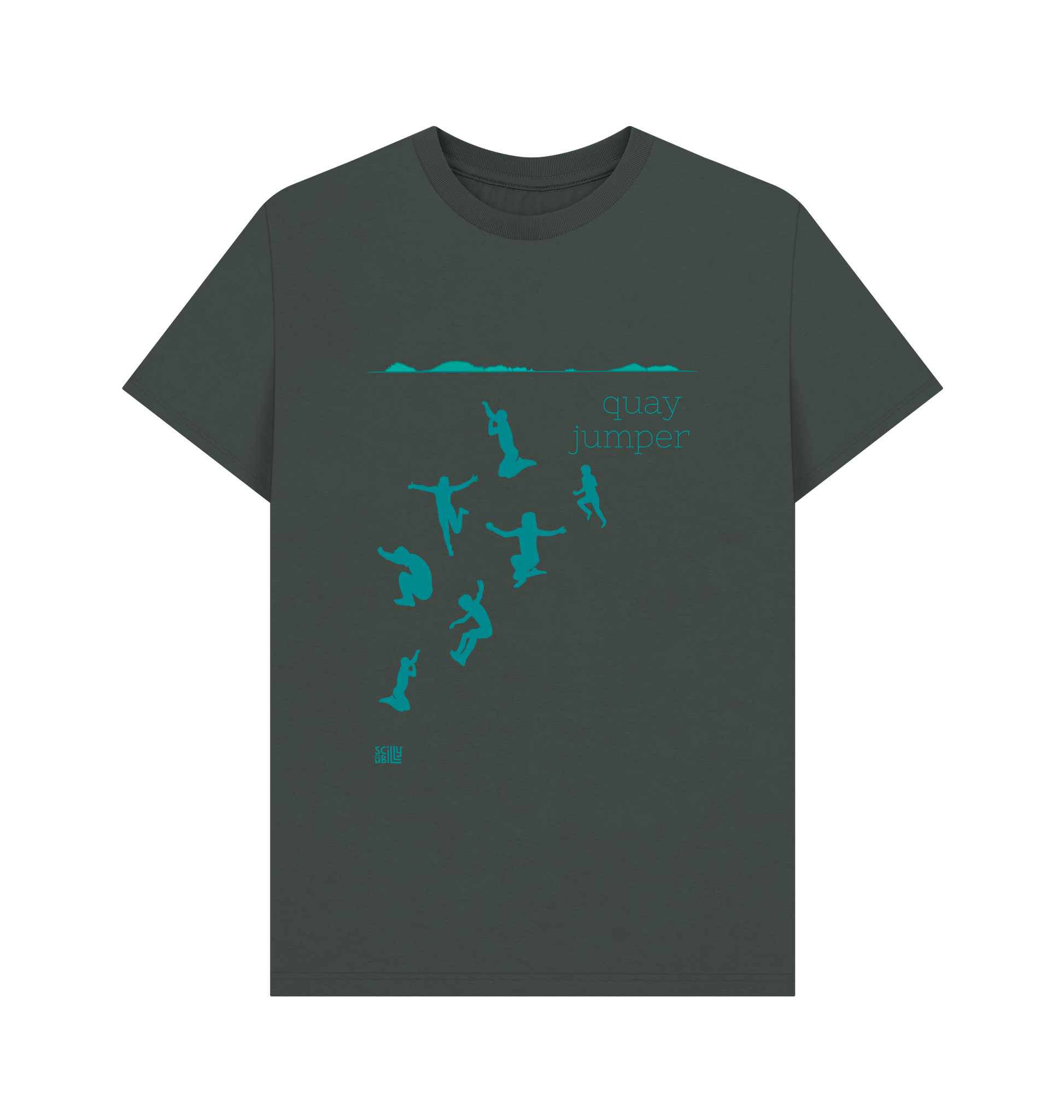 Dark Grey Printed T-shirt Front