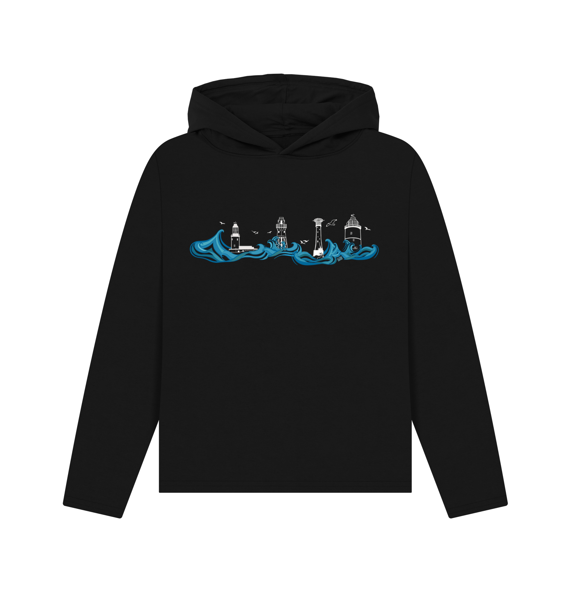 Black Recycled Hoody Front