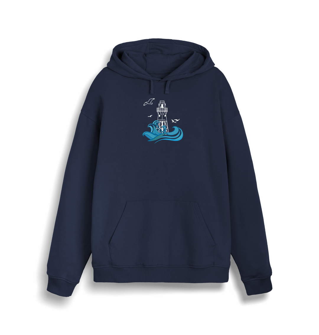 French Navy Peninnis Unisex Kangaroo Pocket Hoodie (plain back)