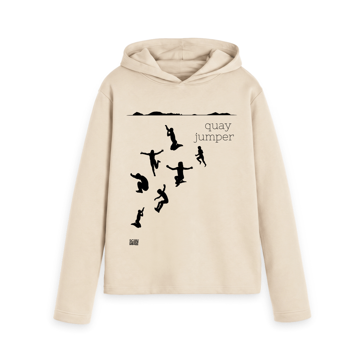 Oat Printed Hoody Front