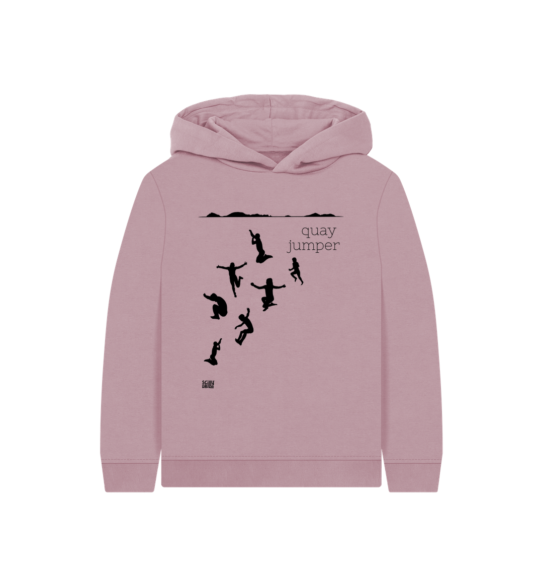 Mauve Printed Kids Hoodie