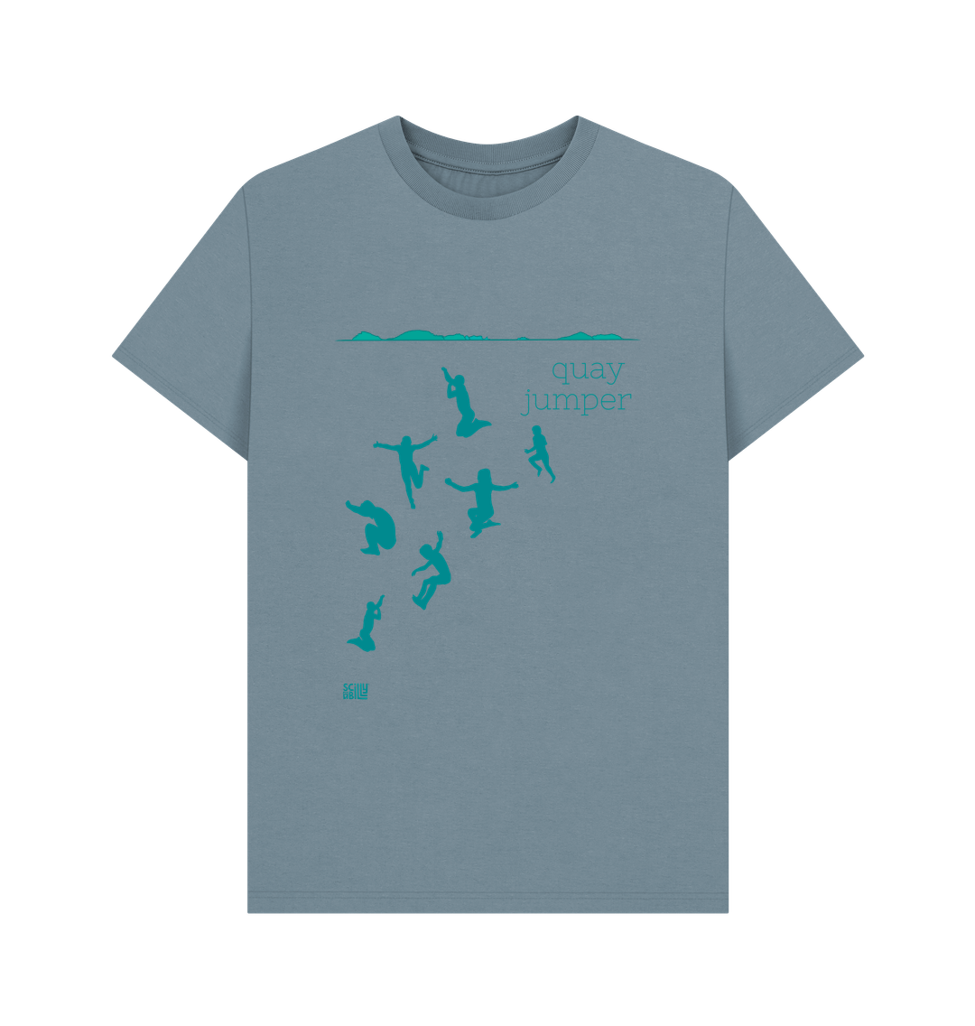 Stone Blue Printed T-shirt