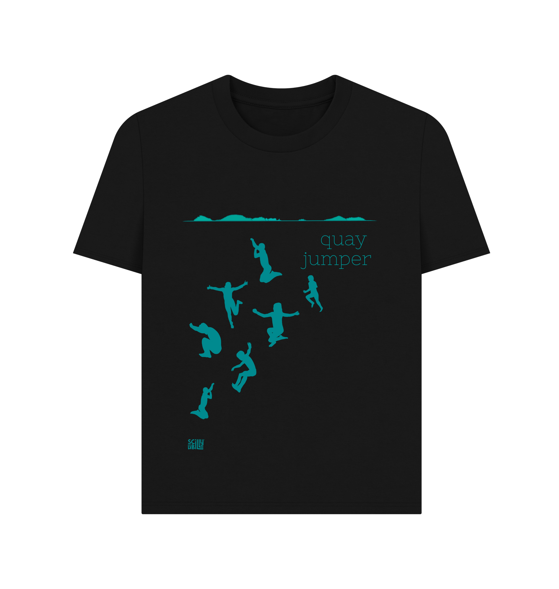 Black Printed T-shirt Front