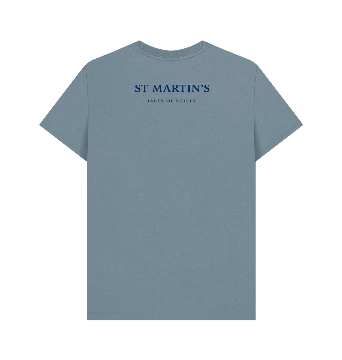 Stone Blue Printed T-shirt Back