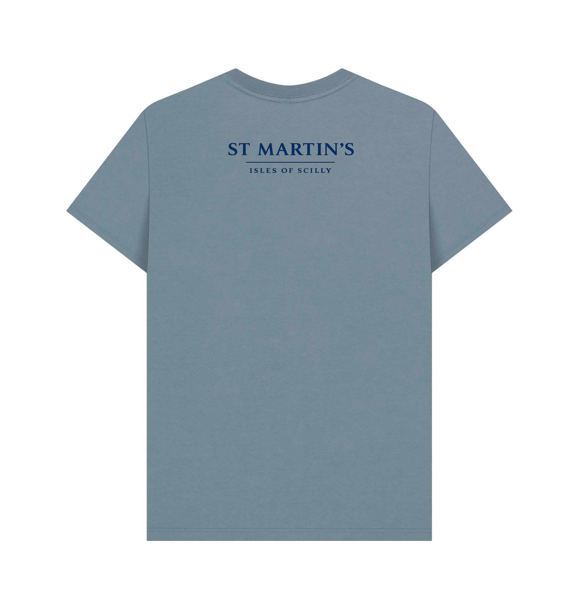 Stone Blue Printed T-shirt Back