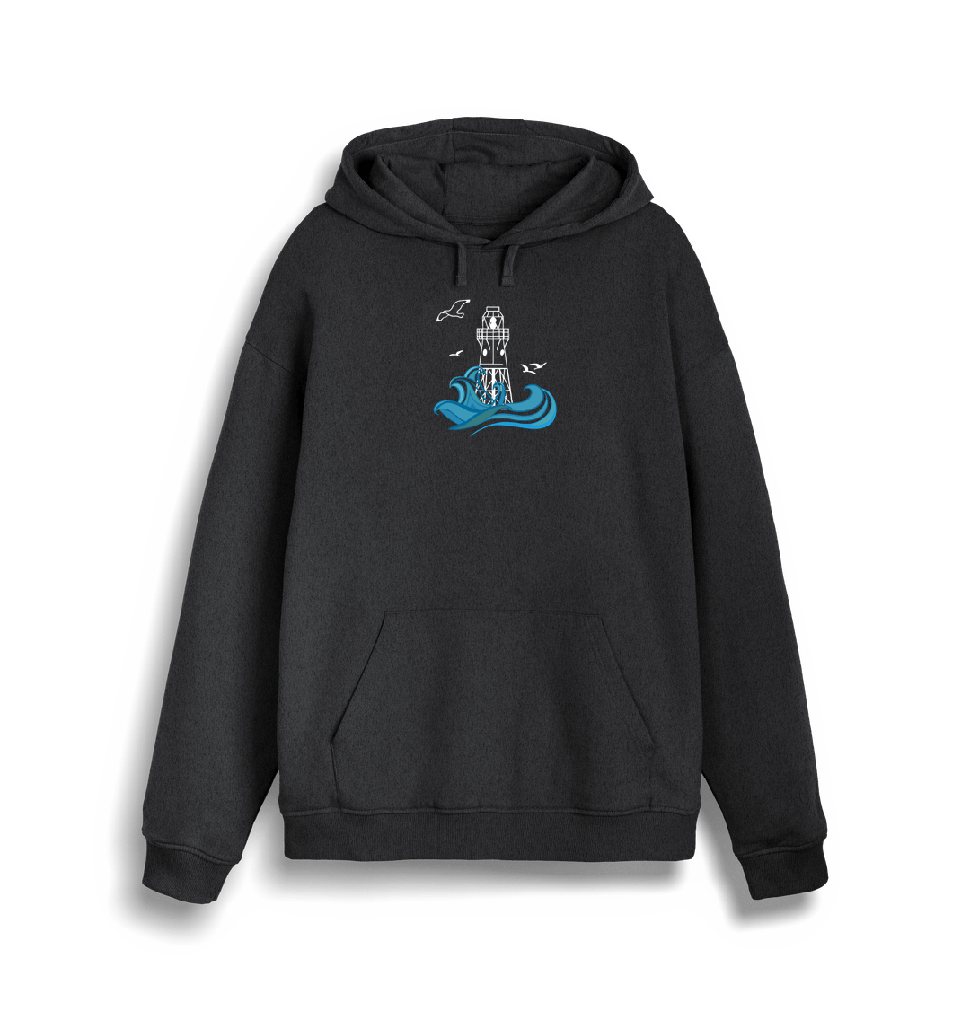 Dark Heather Grey Peninnis Unisex Kangaroo Pocket Hoodie (plain back)