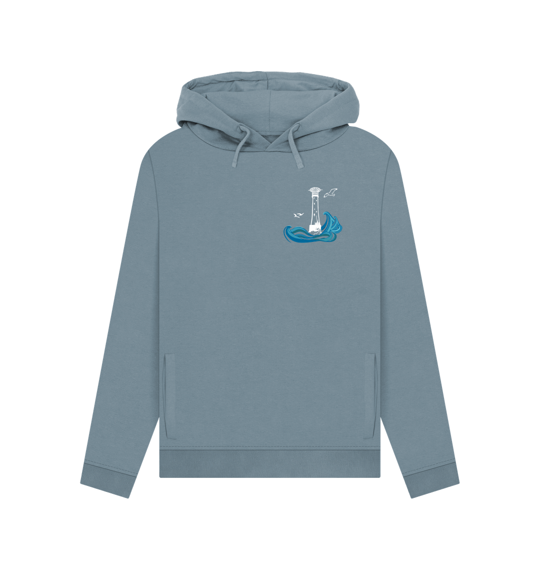 Stone Blue Bishop Rock Women's Hoodie (plain back)