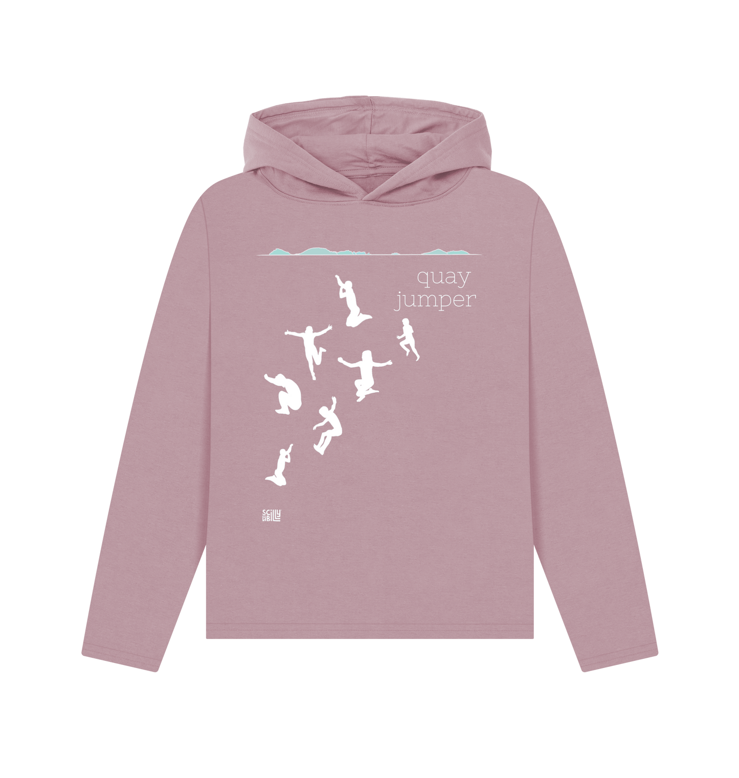 Mauve Printed Hoody Front