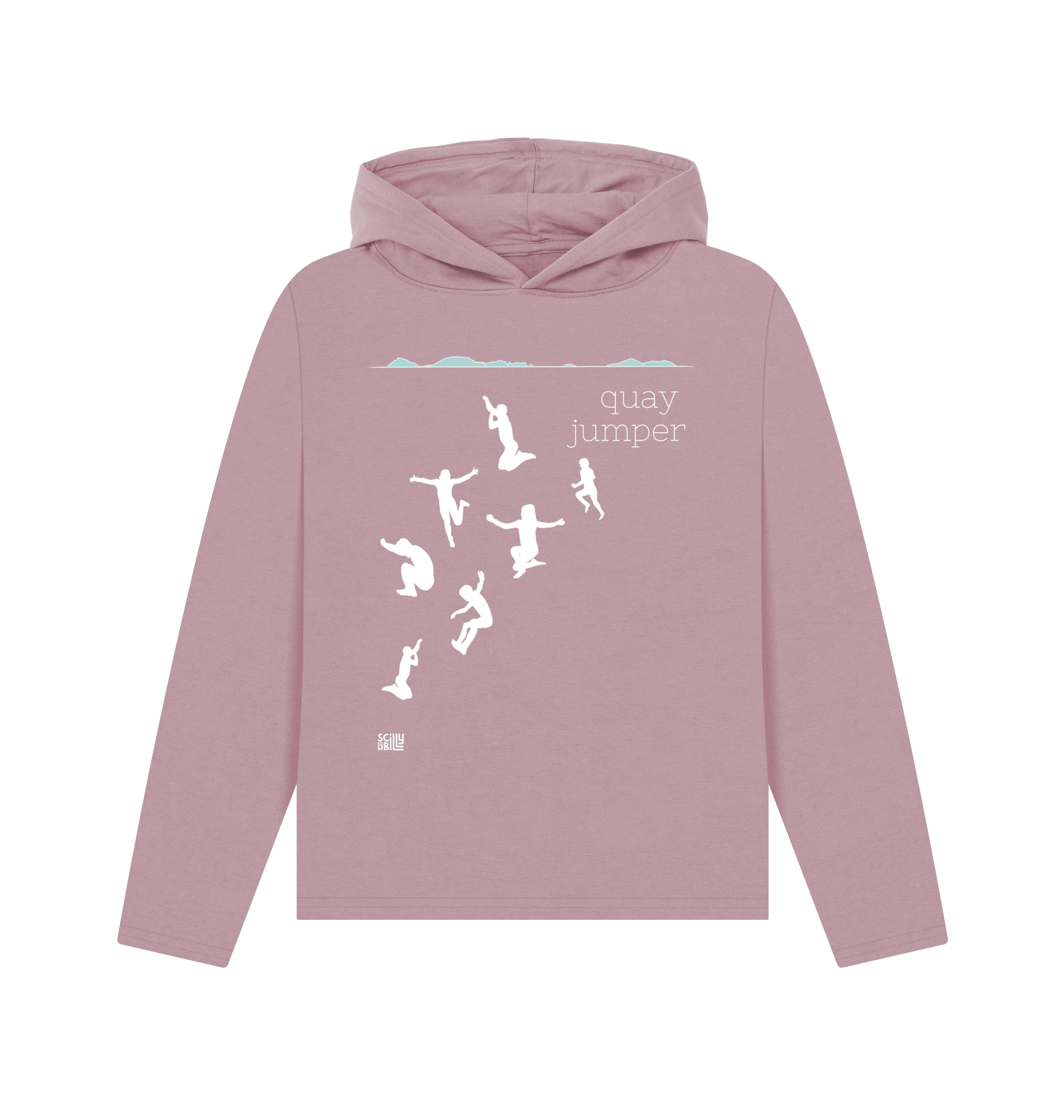 Mauve Printed Hoody Front