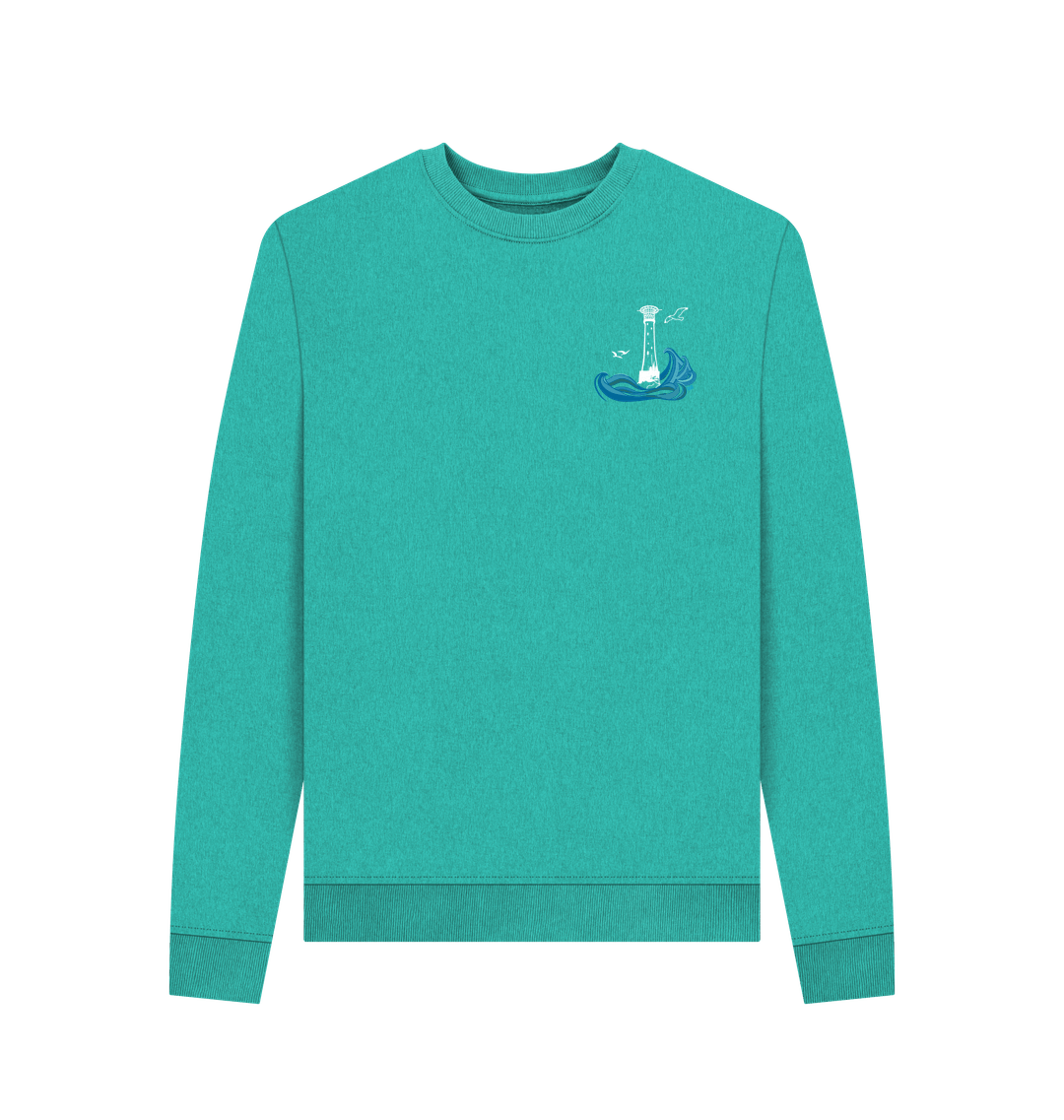 Seagrass Green Recycled Printed Sweater