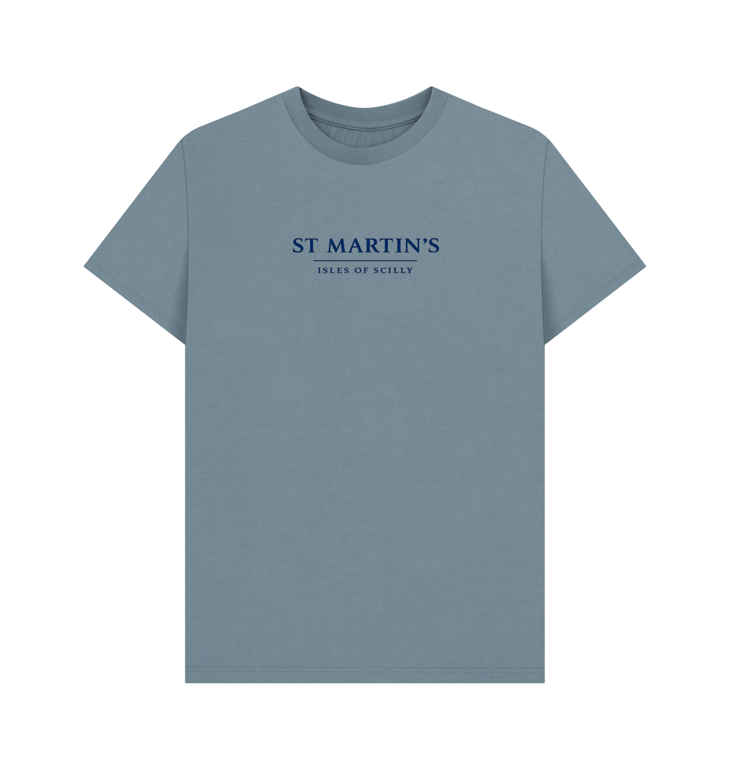 Stone Blue Printed T-shirt Front