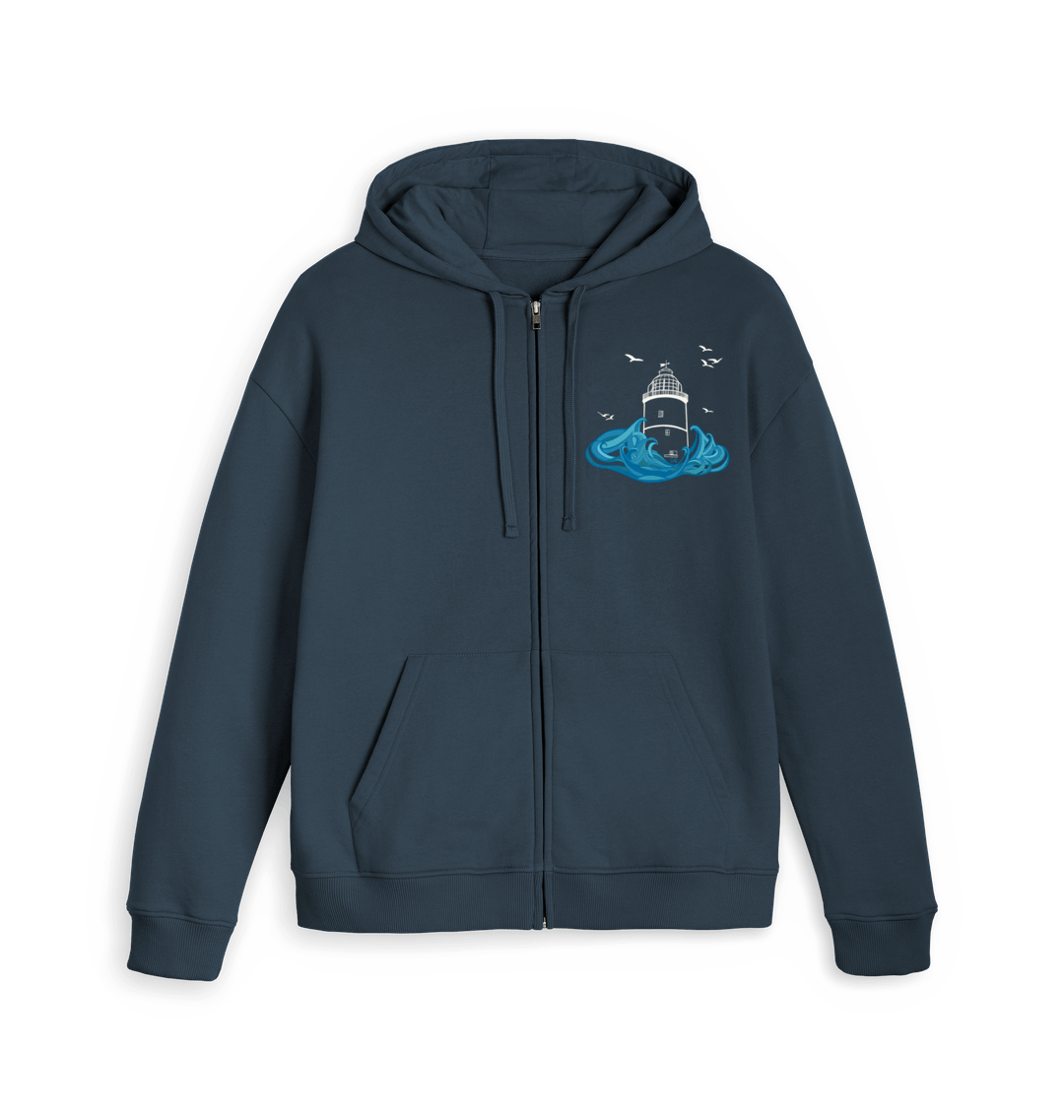 Navy Zip hoody Front