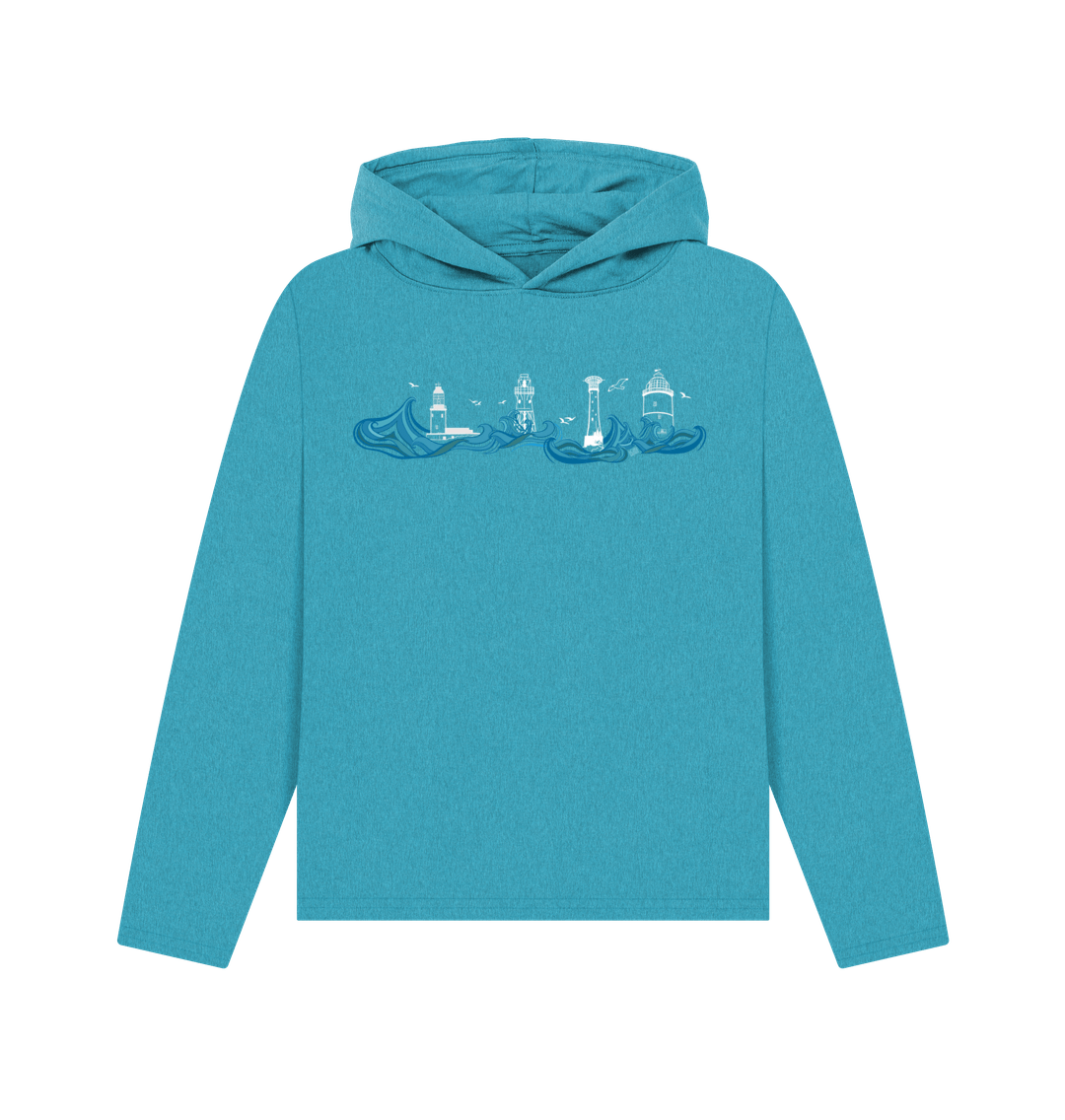 Ocean Blue Lighthouses Remill\u00ae Women's Hoodie (without text)