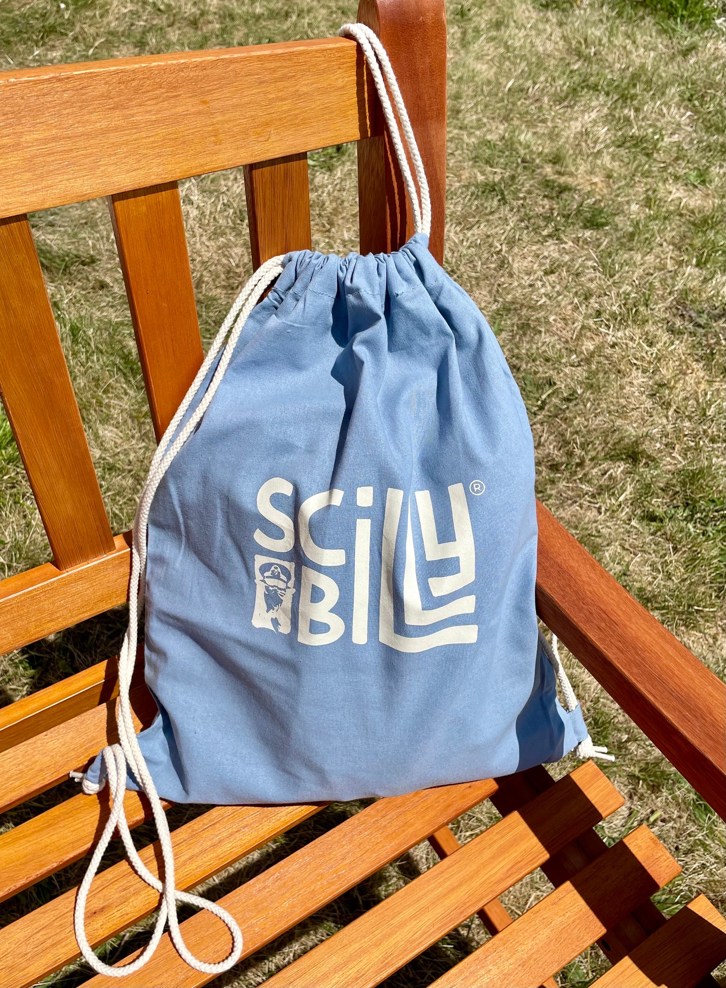 Scilly Billy Organic Cotton Gymsac - Dusty Blue