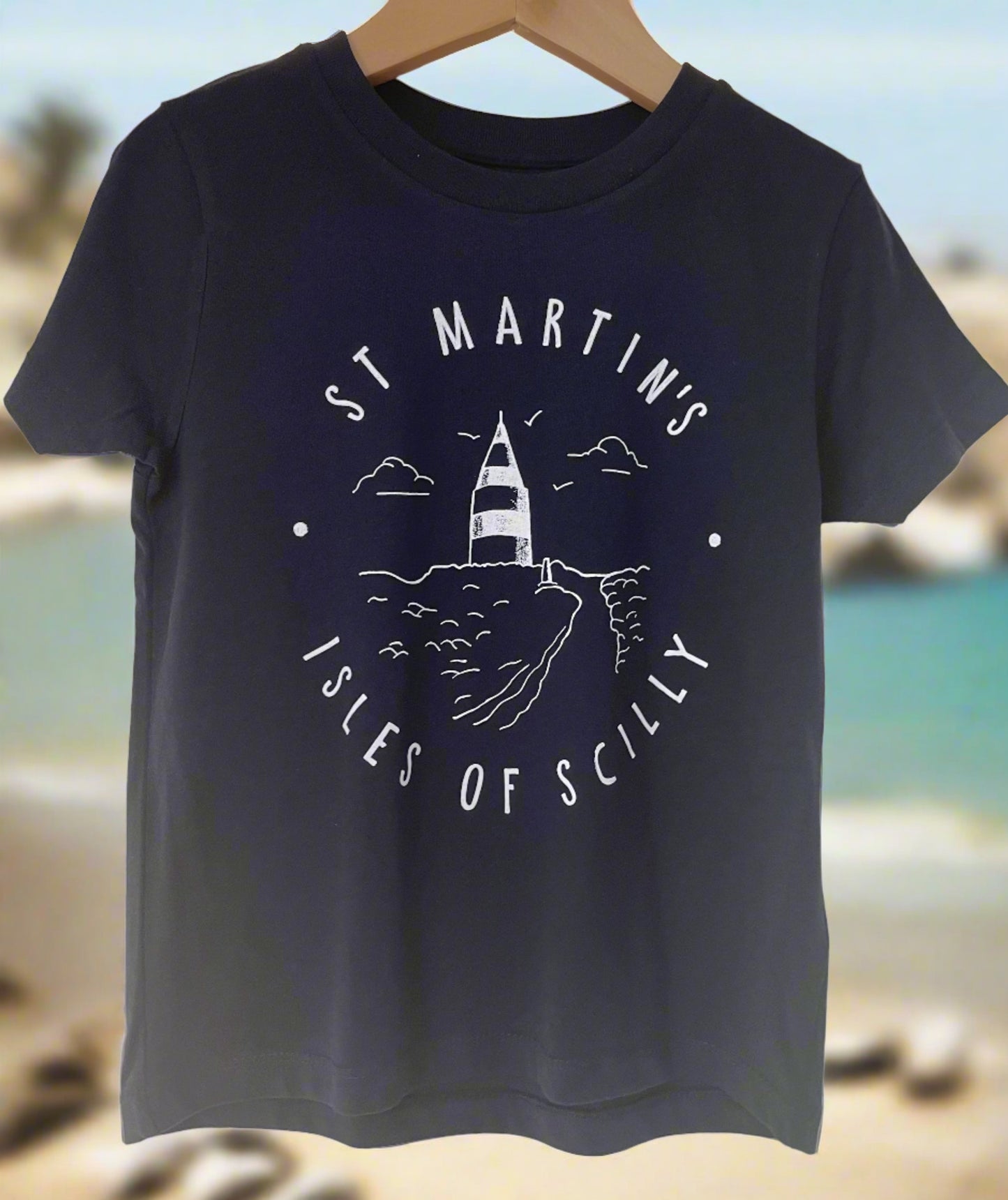 Kids 'St Martins' Organic Tee - Navy