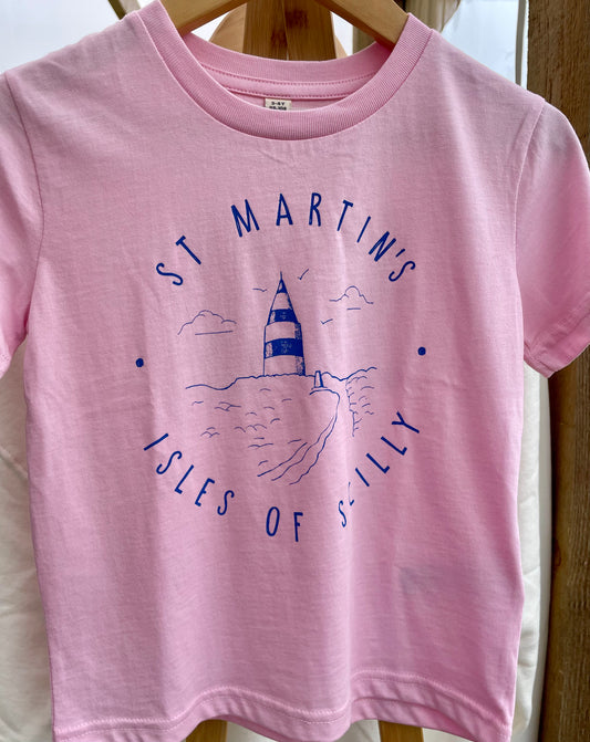 Kids 'St Martins' Organic Tee - Pink