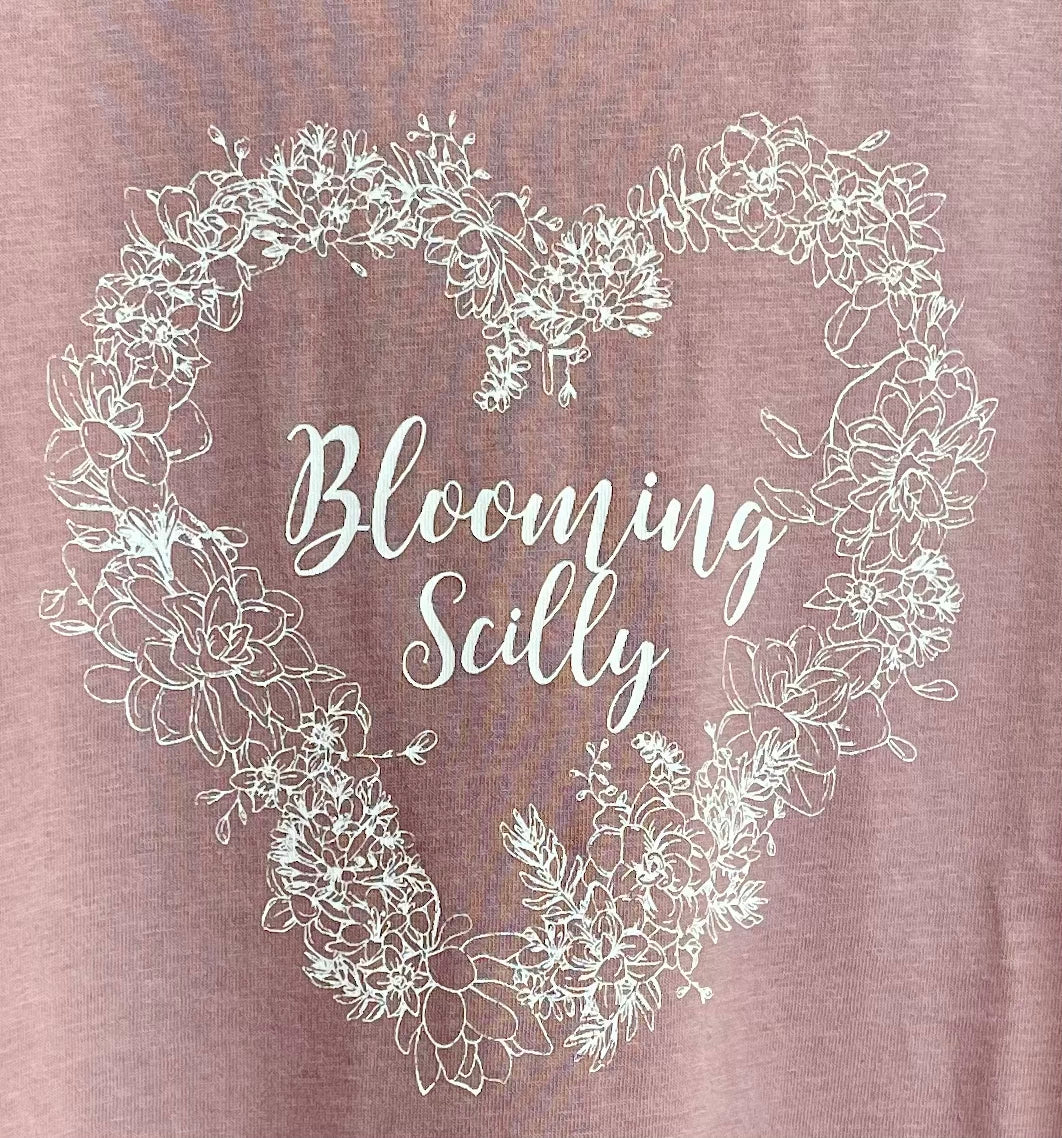 Blooming Scilly Organic Tee - Purple Rose