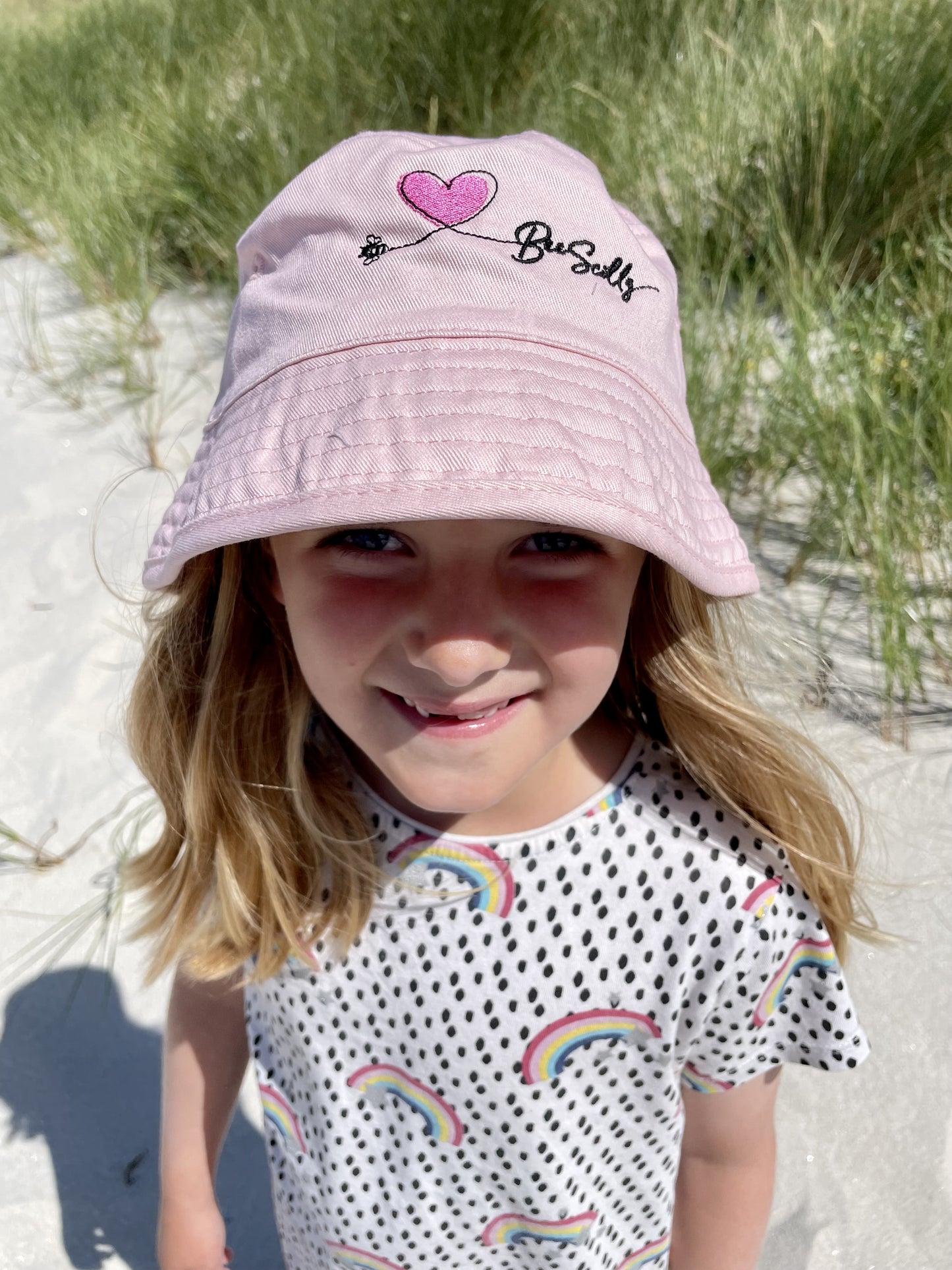 Kids Bee Scilly Organic Bucket Hat - Pink